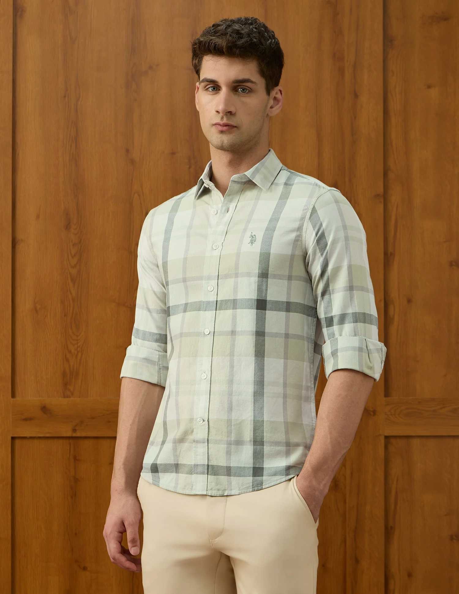 Plaid Checked Equestrian Aisle Theater Shirt - Image 4