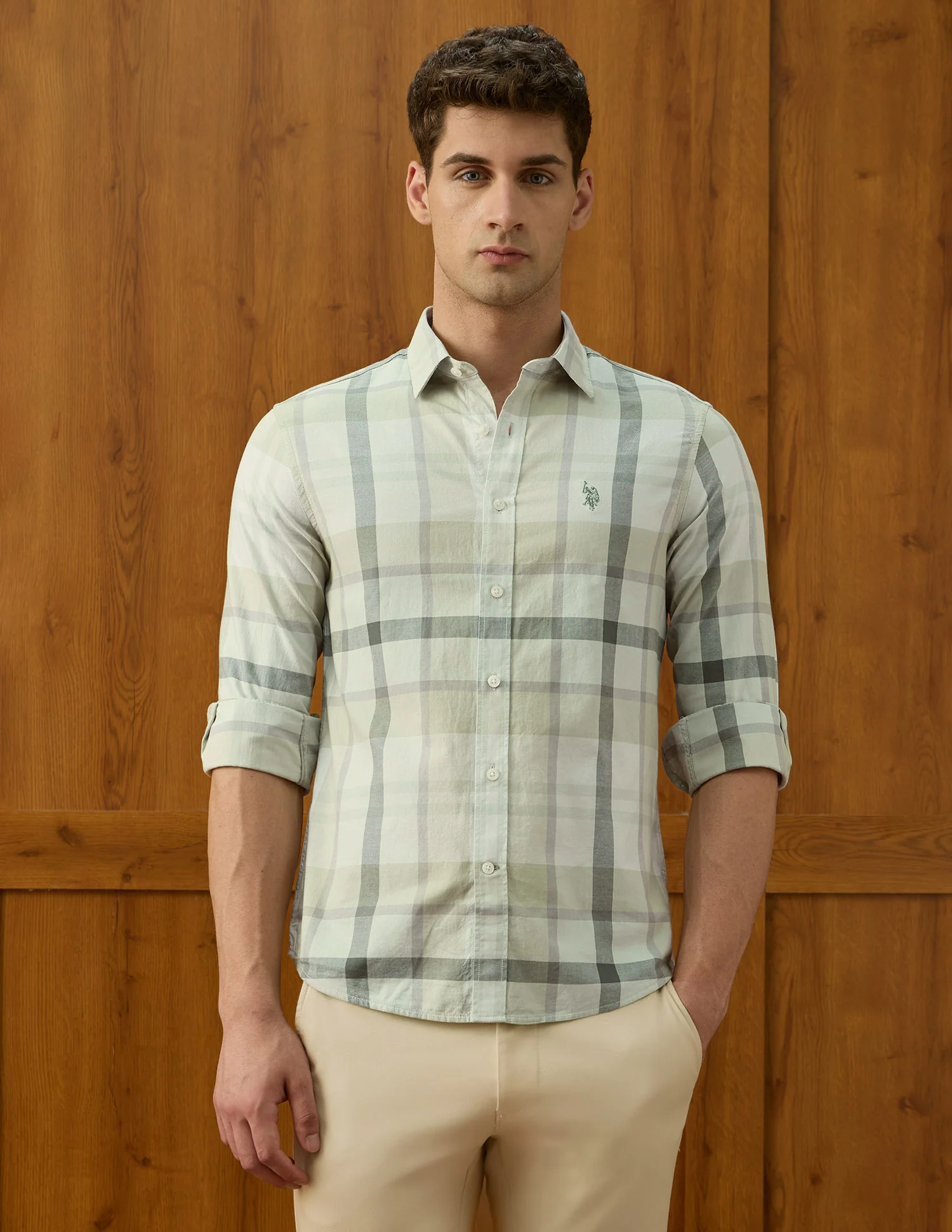 Plaid Checked Equestrian Aisle Theater Shirt - Image 6