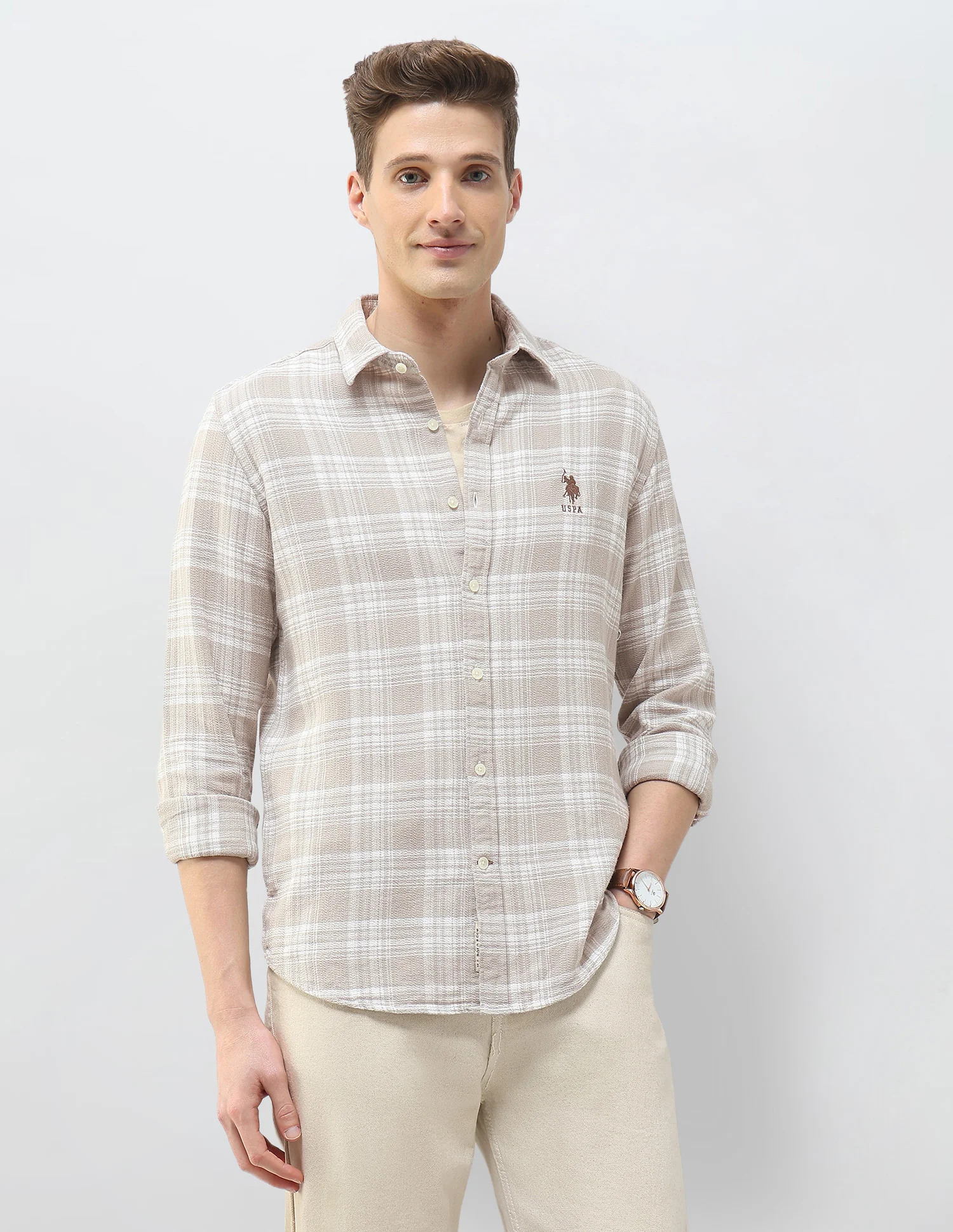 Plaid Checked Motel On The Coast Shirt