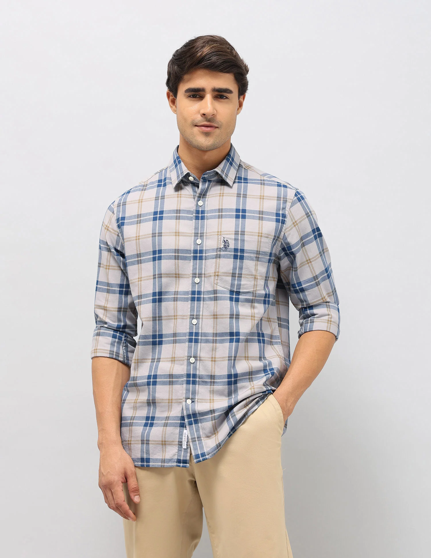 Plaid Checked Pure Cotton Shirt