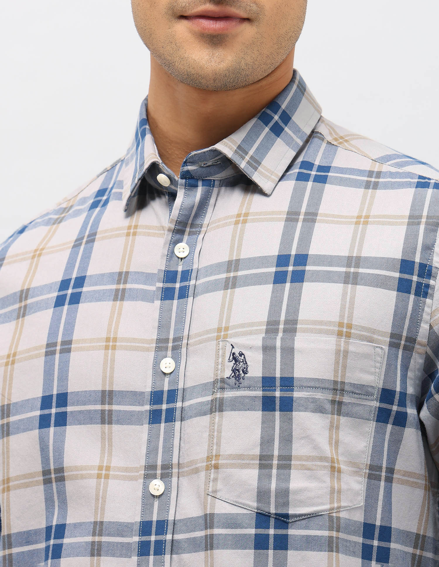 Plaid Checked Pure Cotton Shirt - Image 7