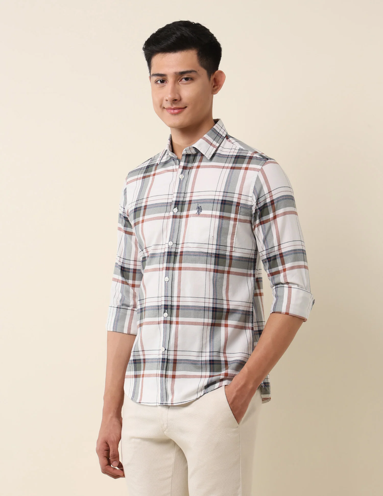 Plaid Checked Pure Cotton Shirt - Image 4