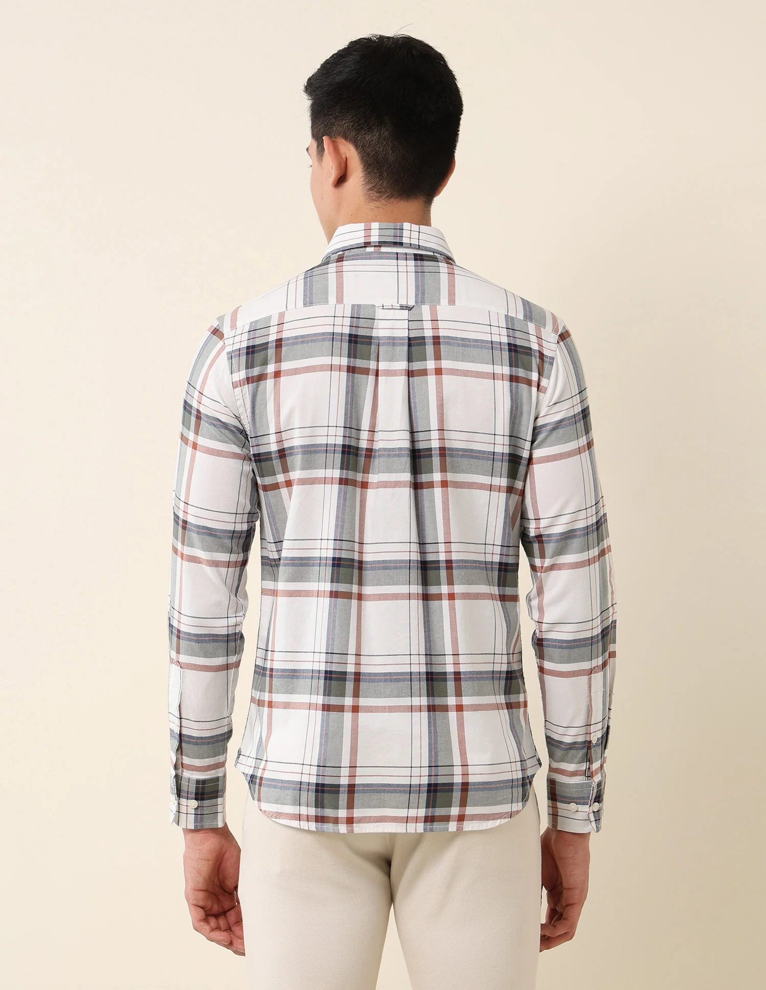 Plaid Checked Pure Cotton Shirt - Image 5