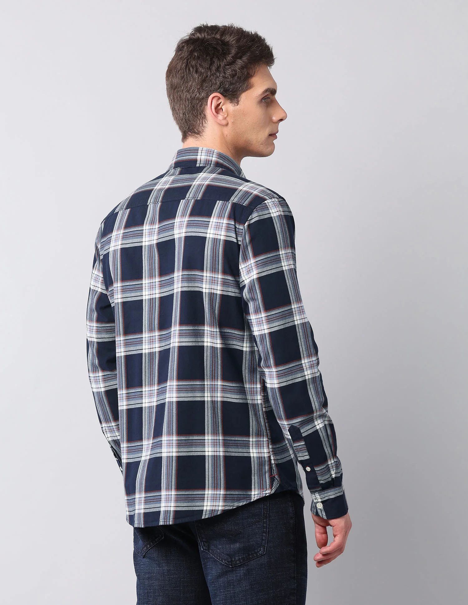 Plaid Checked Pure Cotton Shirt - Image 5