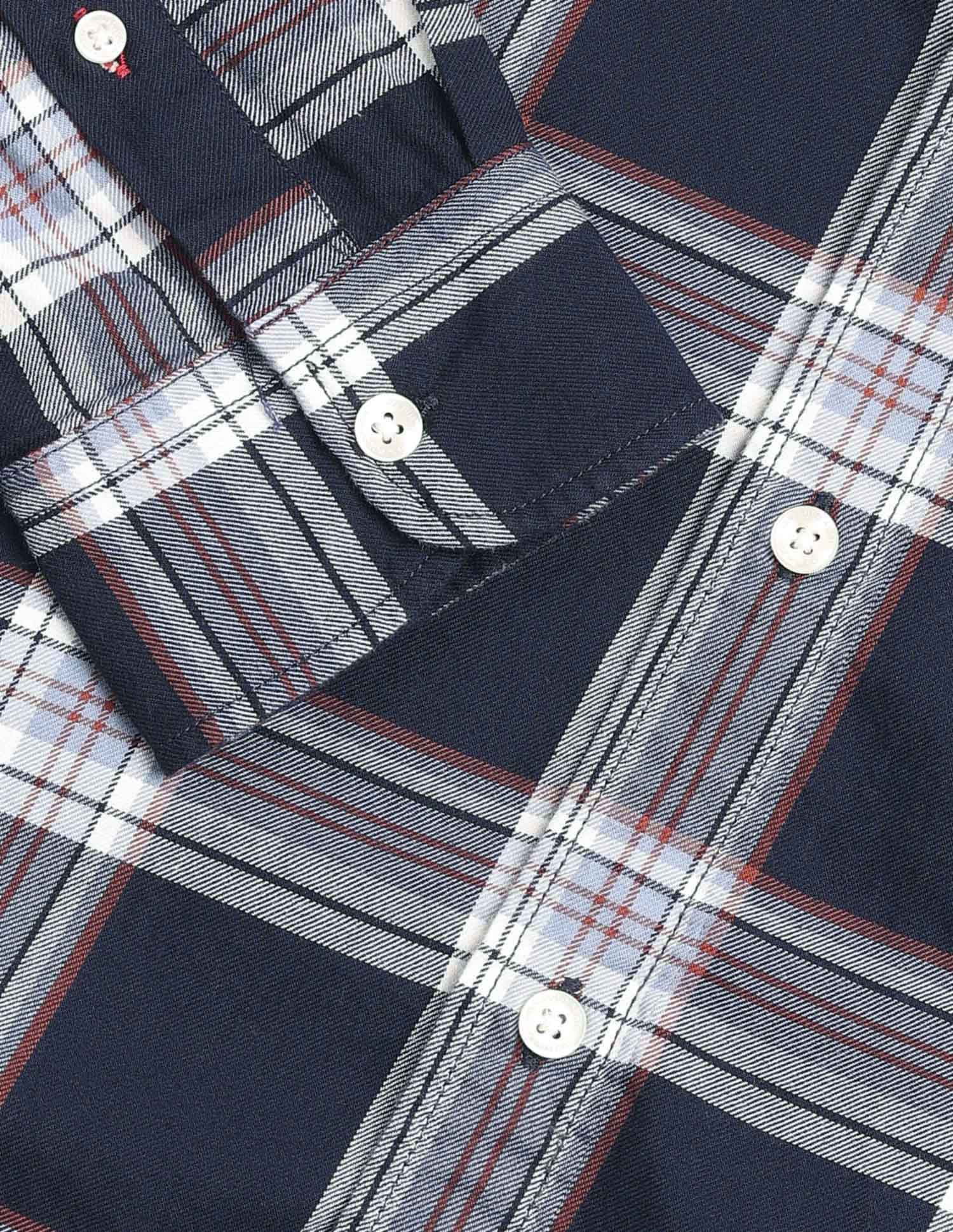 Plaid Checked Pure Cotton Shirt - Image 8