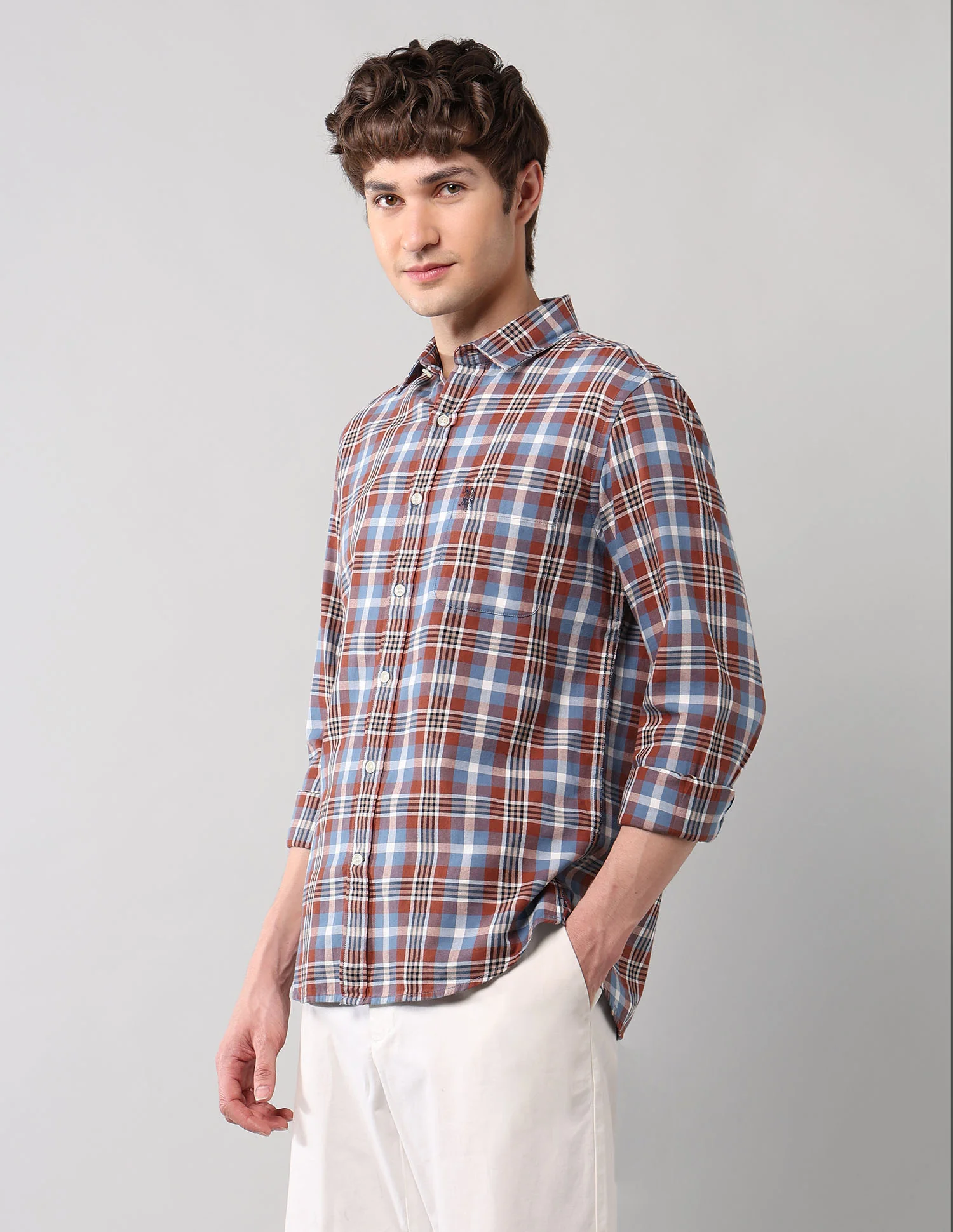 Plaid Checked Pure Cotton Shirt - Image 4