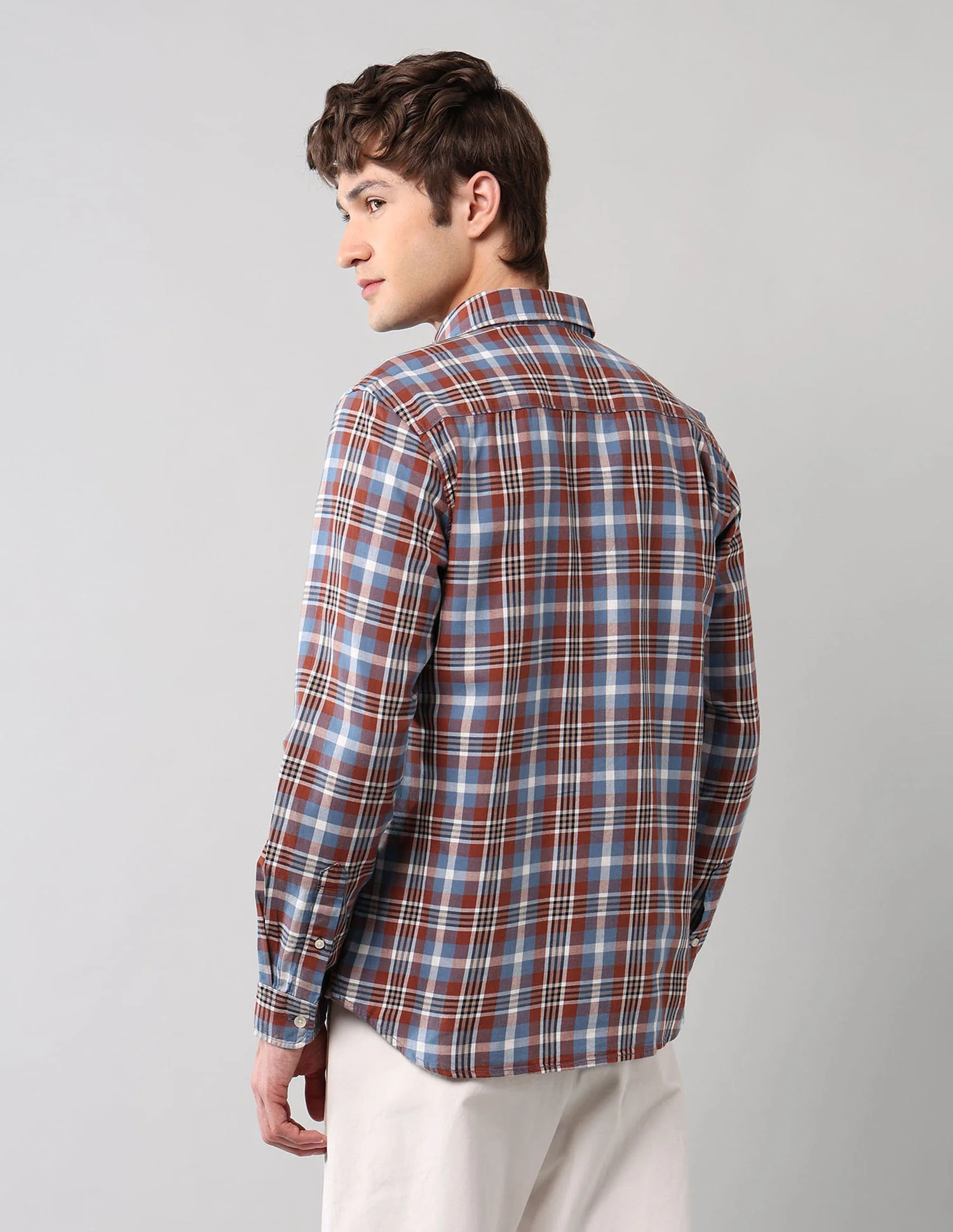 Plaid Checked Pure Cotton Shirt - Image 5