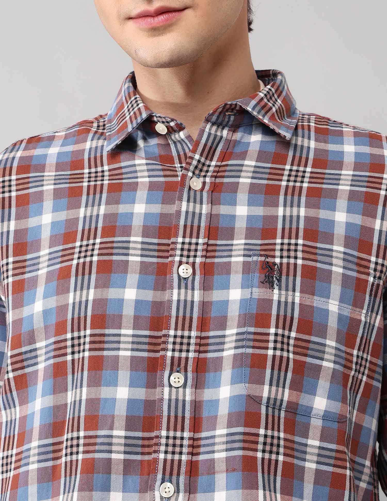 Plaid Checked Pure Cotton Shirt - Image 7