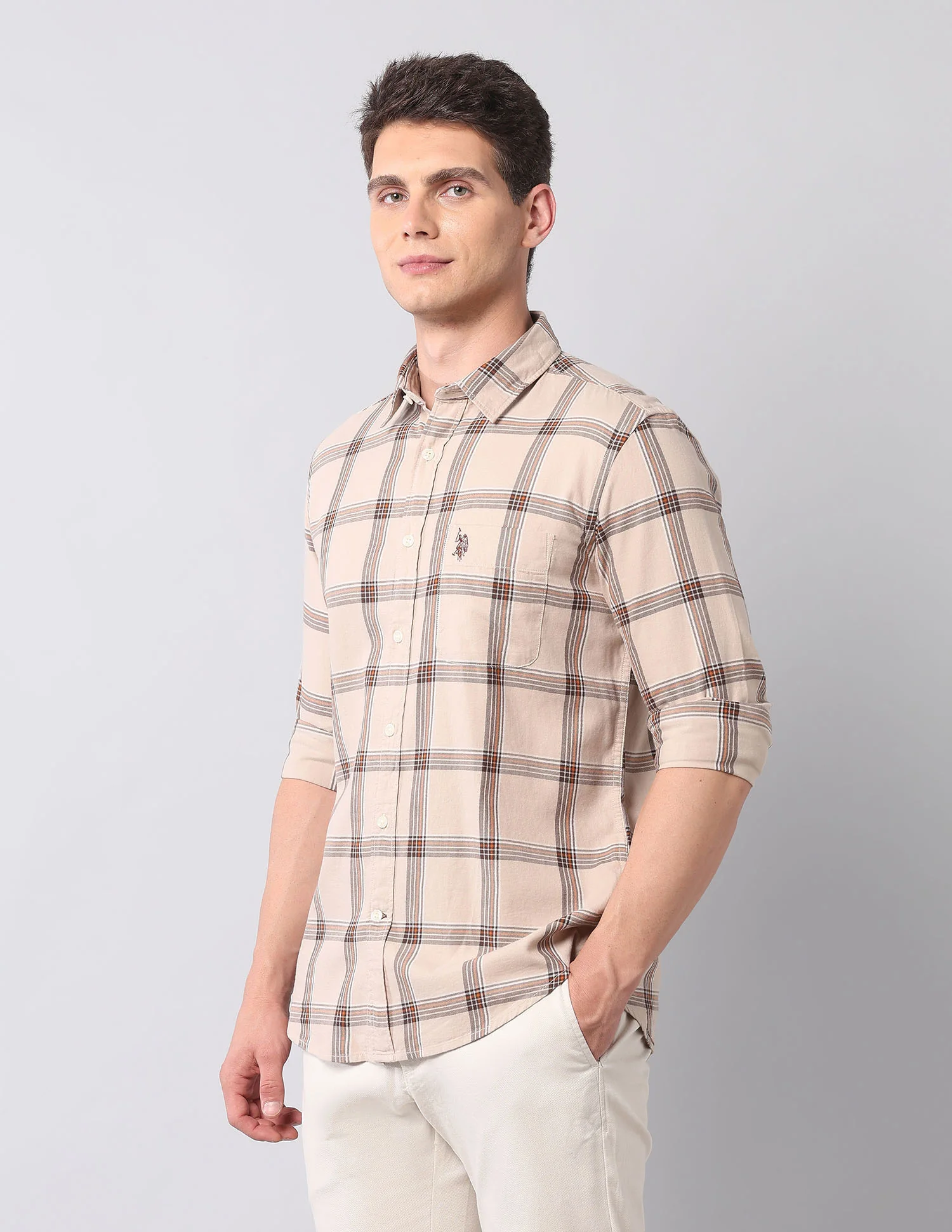 Plaid Checked Pure Cotton Shirt - Image 4