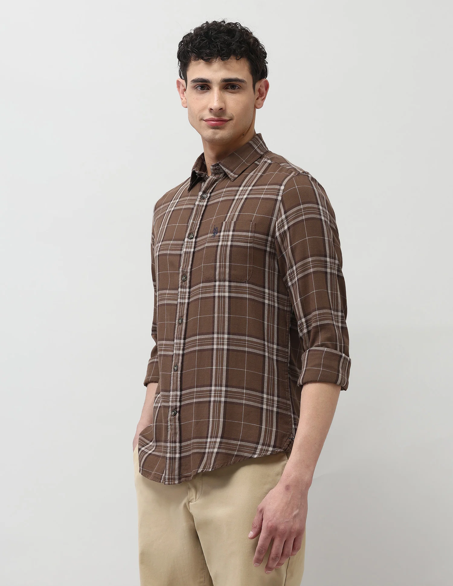 Plaid Checked Pure Cotton Shirt - Image 4