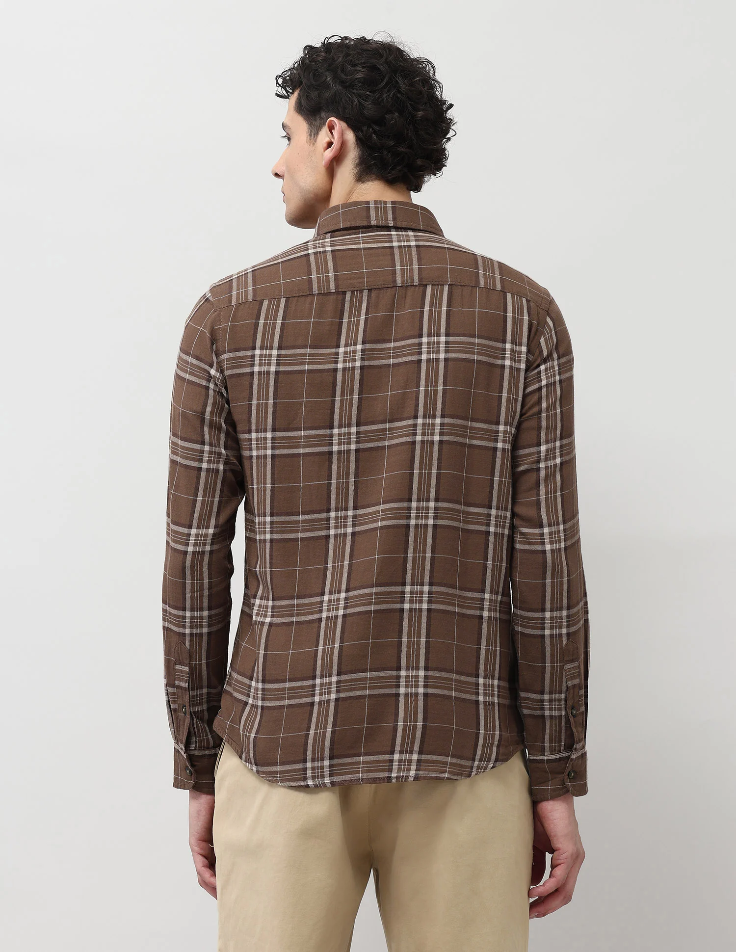Plaid Checked Pure Cotton Shirt - Image 5