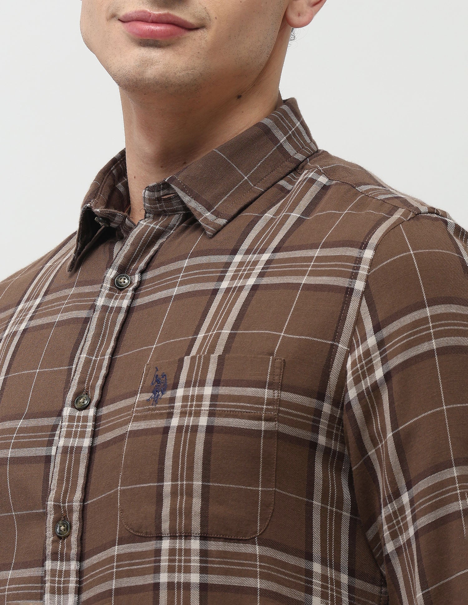 Plaid Checked Pure Cotton Shirt - Image 7