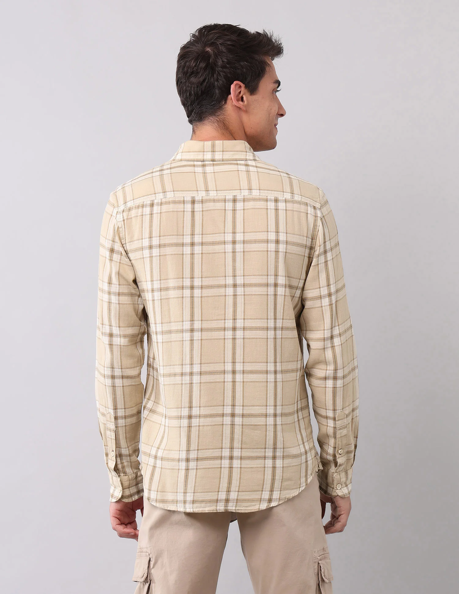 Plaid Checked Pure Cotton Shirt - Image 5