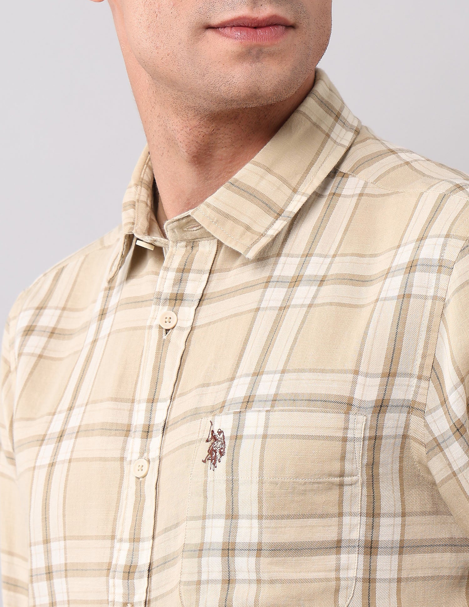Plaid Checked Pure Cotton Shirt - Image 7