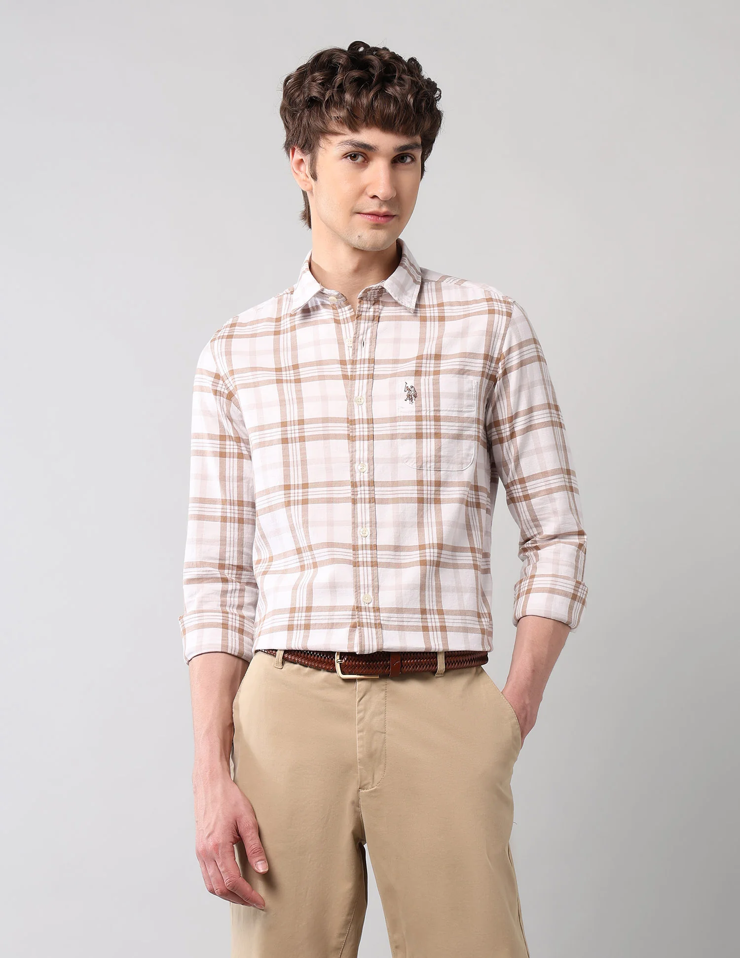 Plaid Checked Pure Cotton Shirt