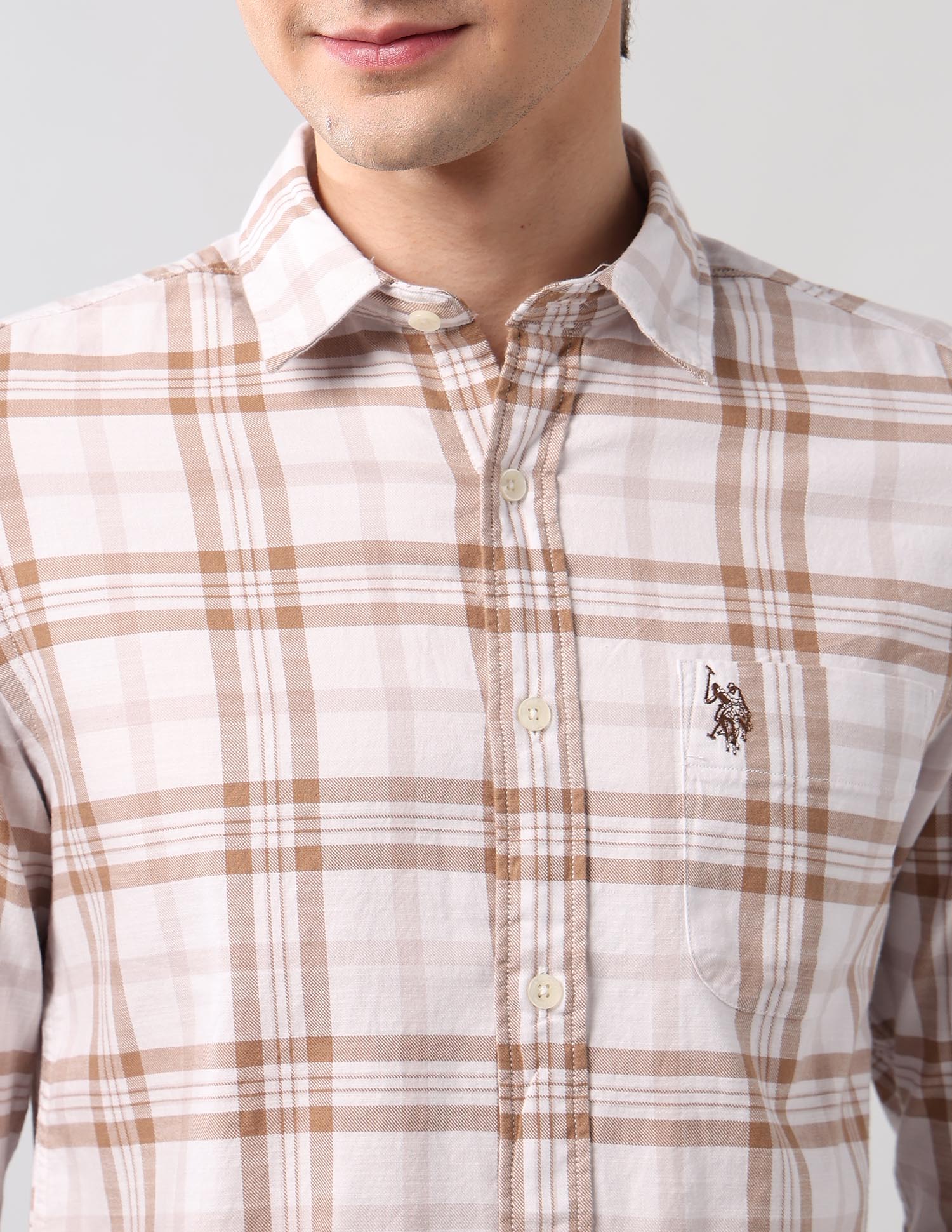 Plaid Checked Pure Cotton Shirt - Image 7