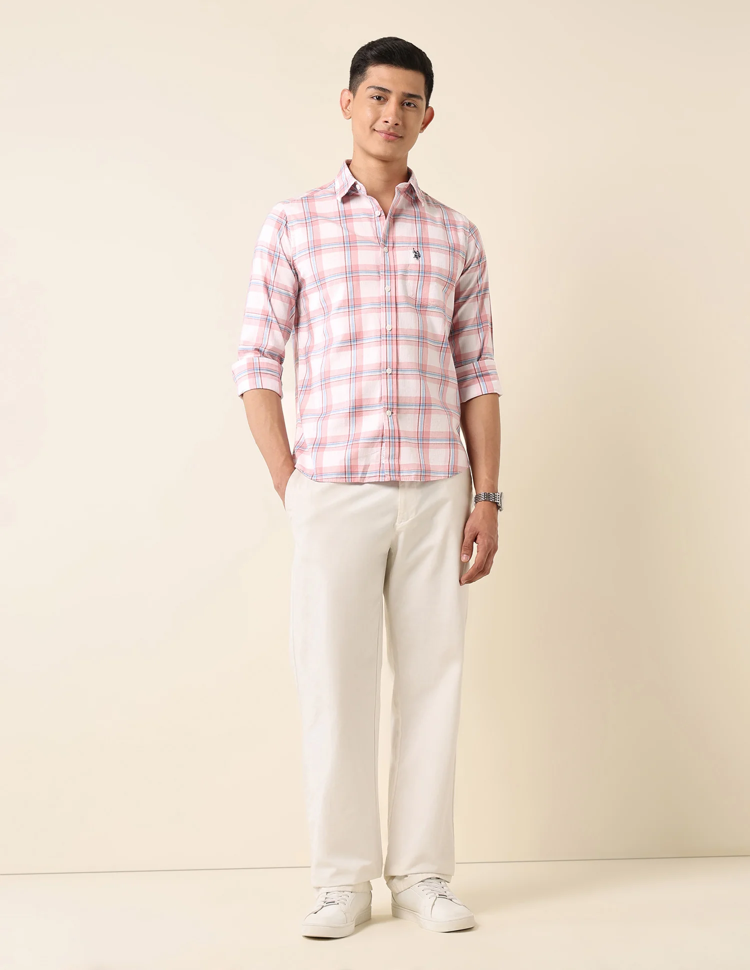 Plaid Checked Pure Cotton Shirt - Image 3
