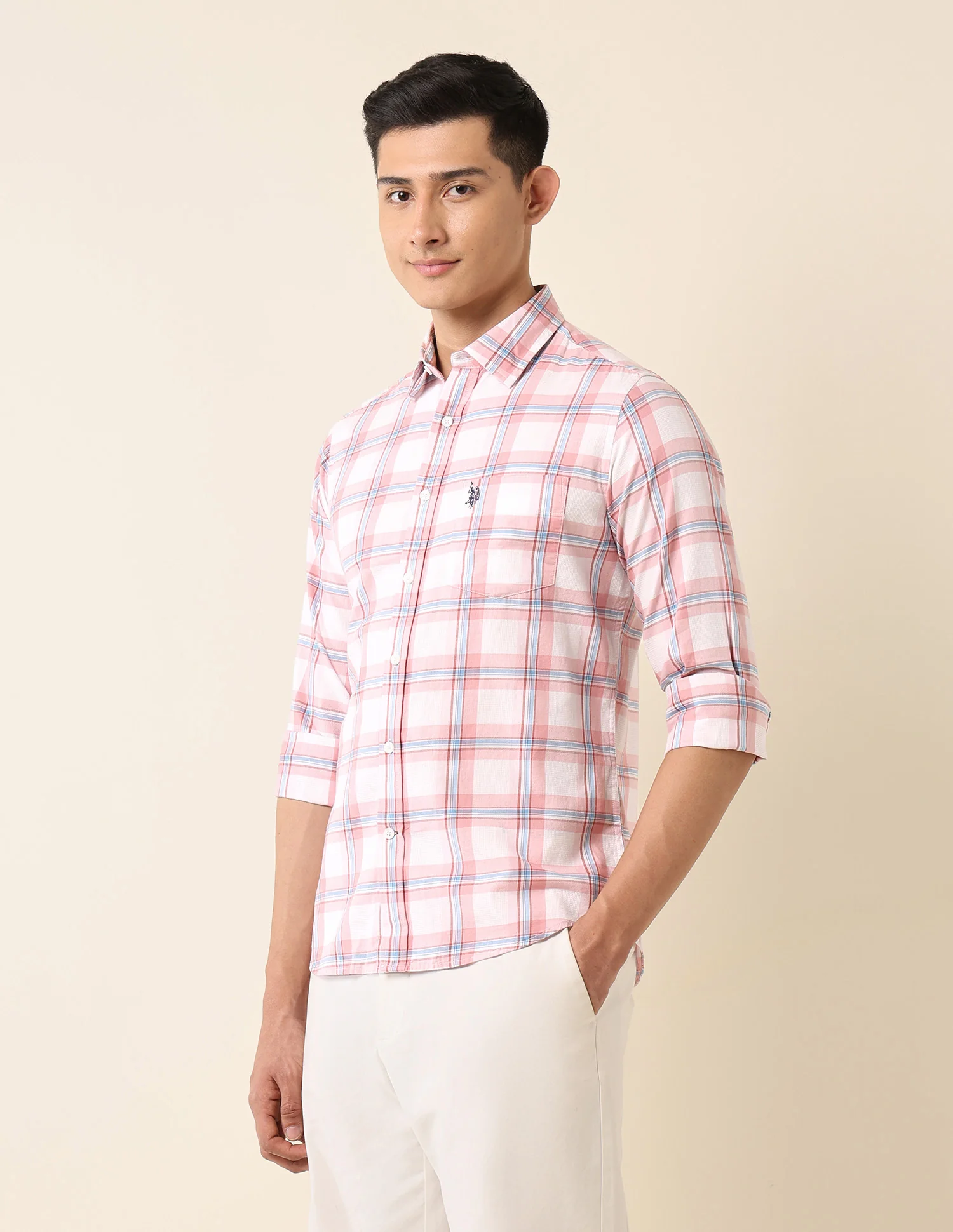 Plaid Checked Pure Cotton Shirt - Image 4