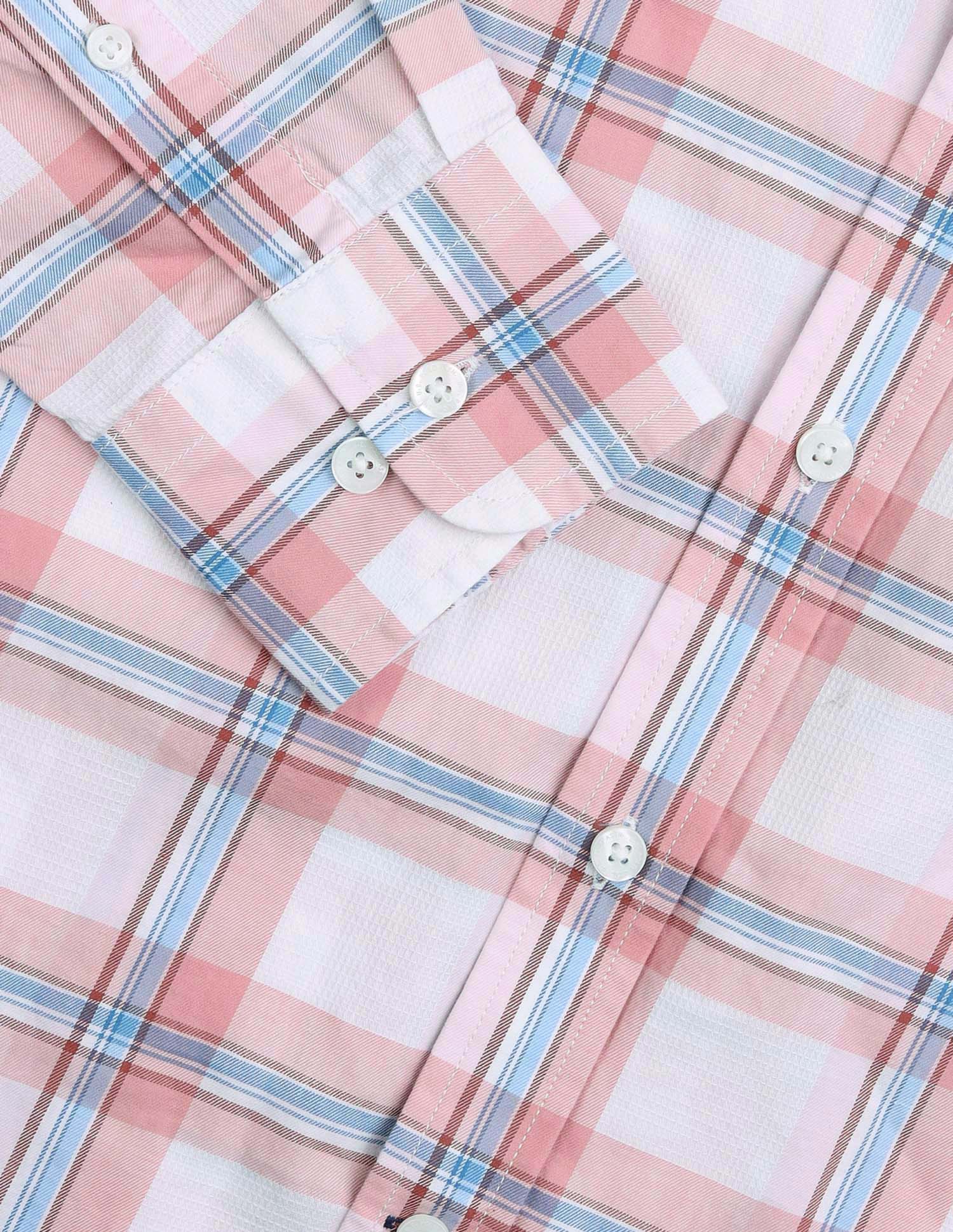 Plaid Checked Pure Cotton Shirt - Image 8