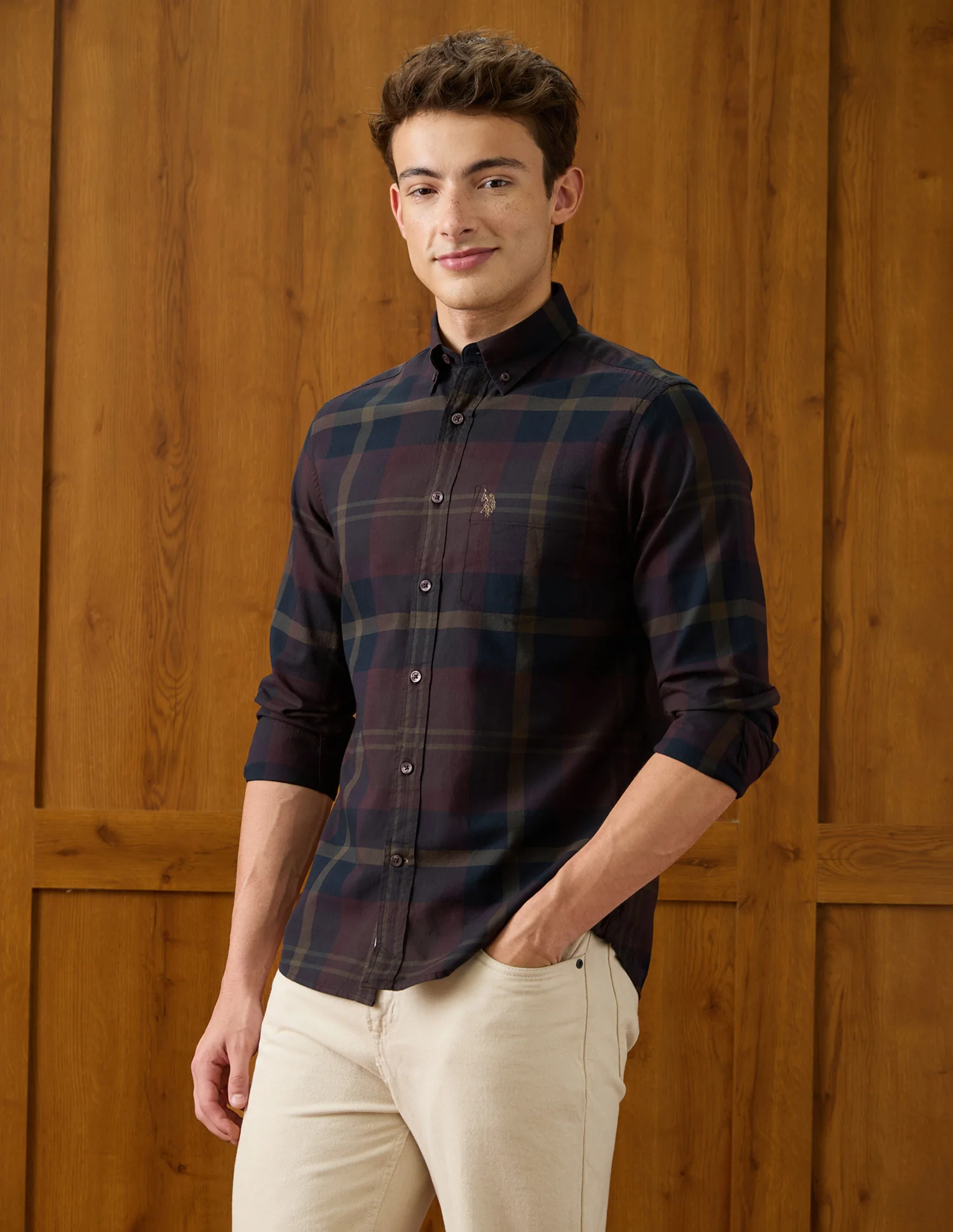 Plaid Checked Regular Fit Shirt - Image 4
