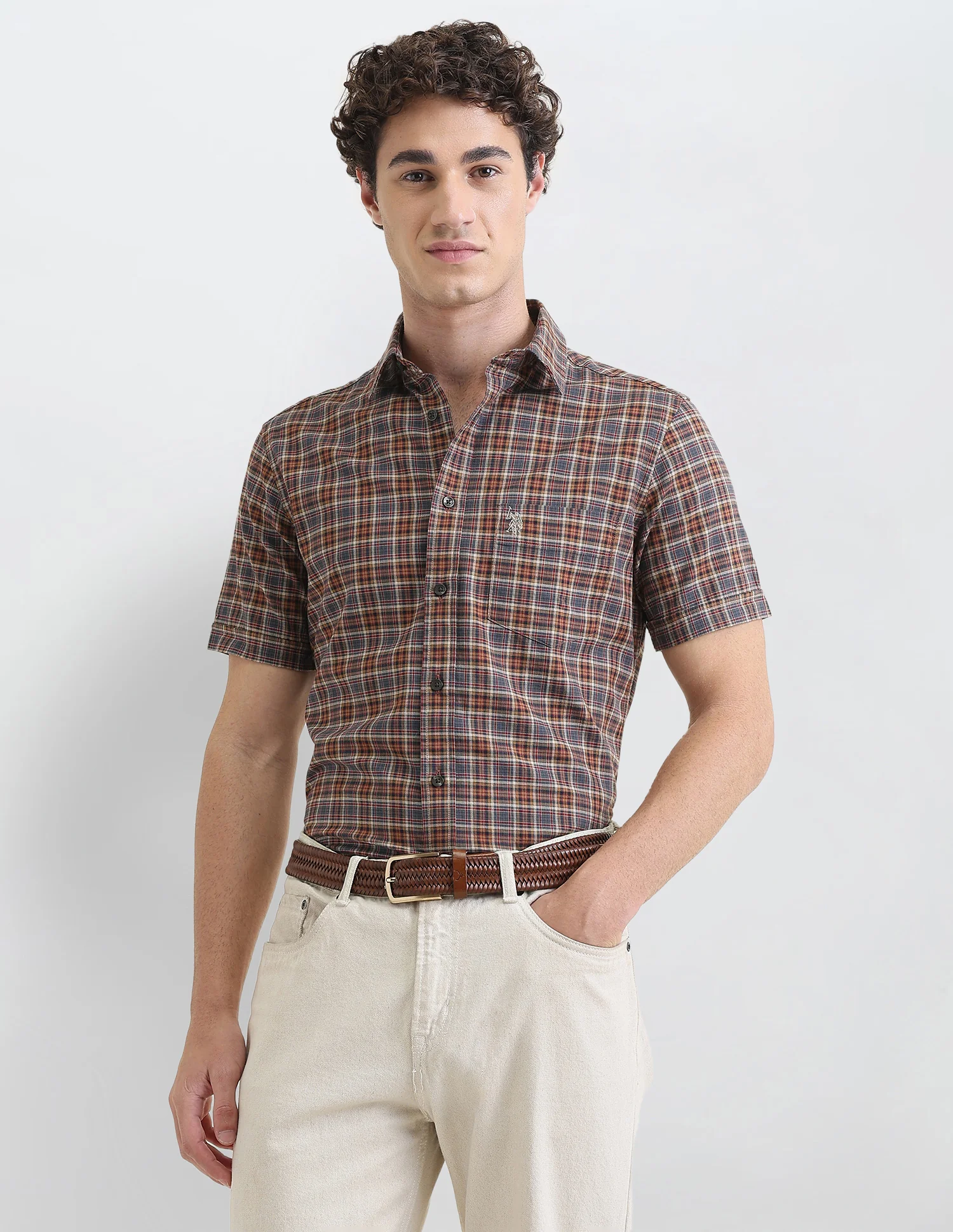 Plaid Checked Regular Fit Shirt
