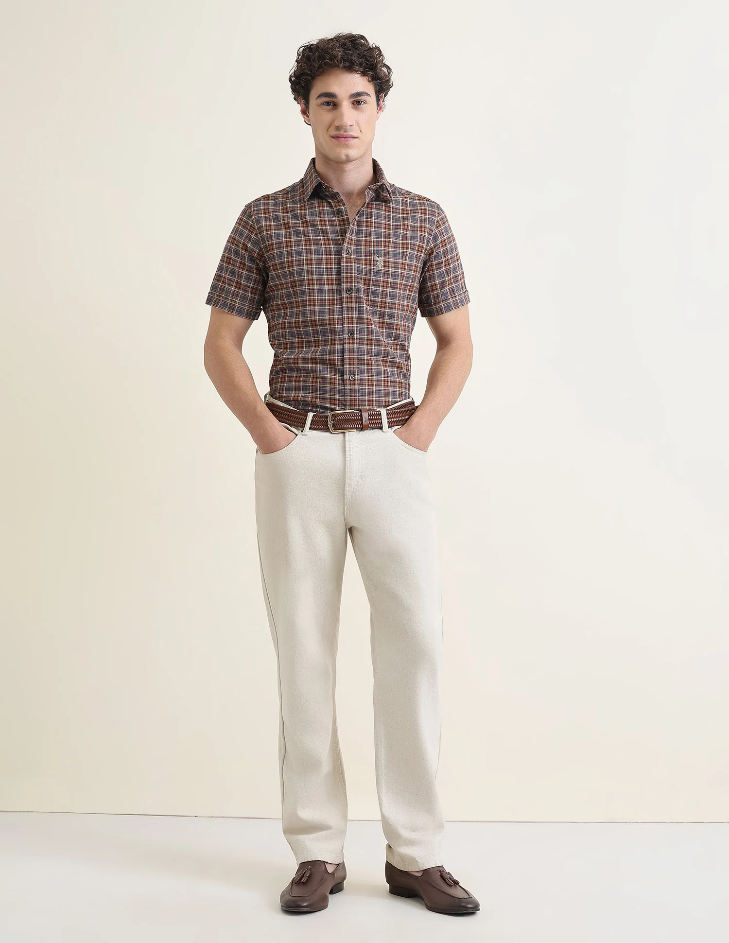 Plaid Checked Regular Fit Shirt - Image 3