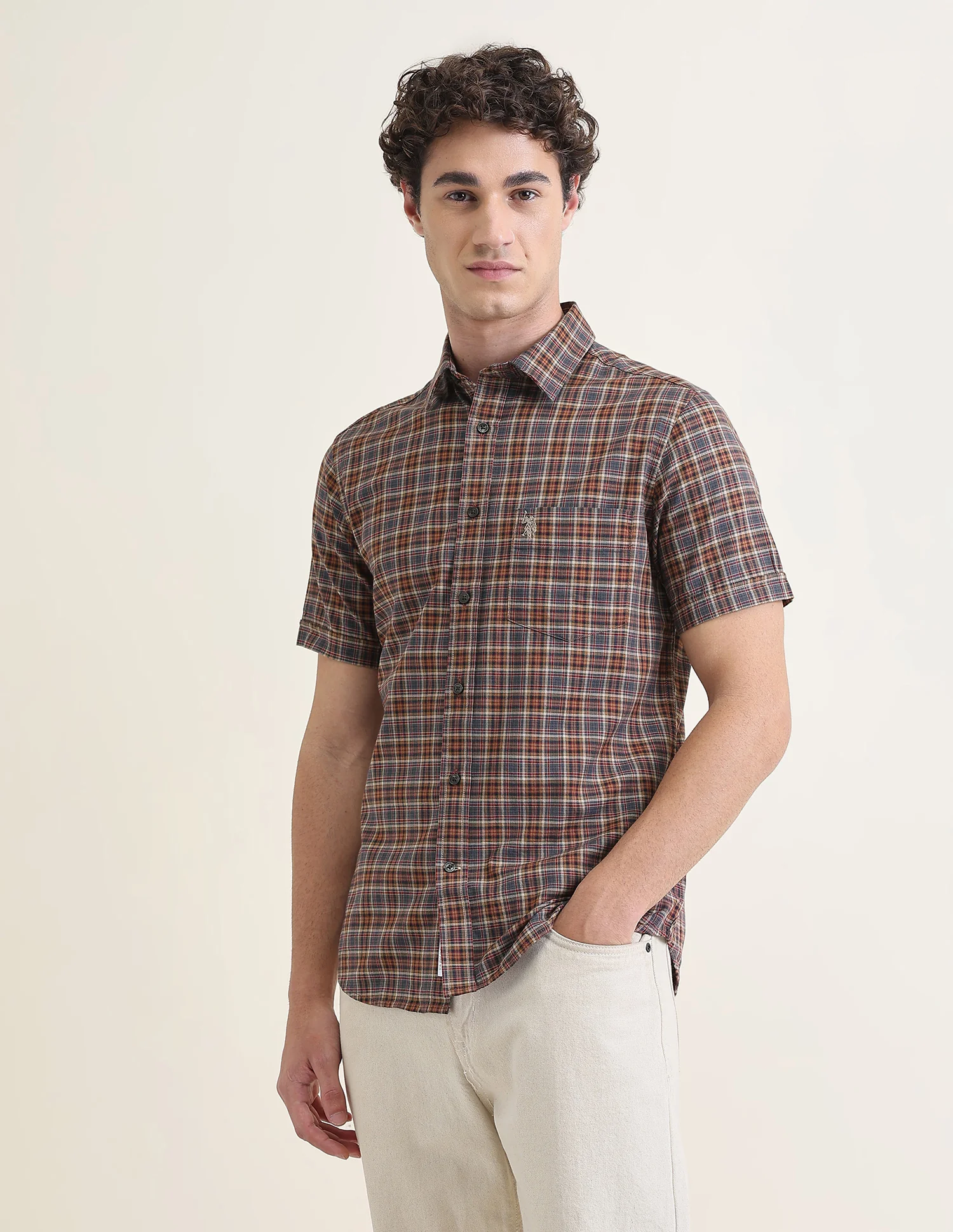 Plaid Checked Regular Fit Shirt - Image 4