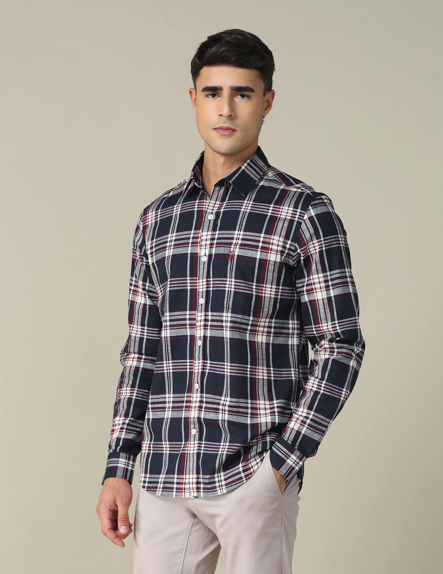 Plaid Checked Regular Fit Shirt - Image 4