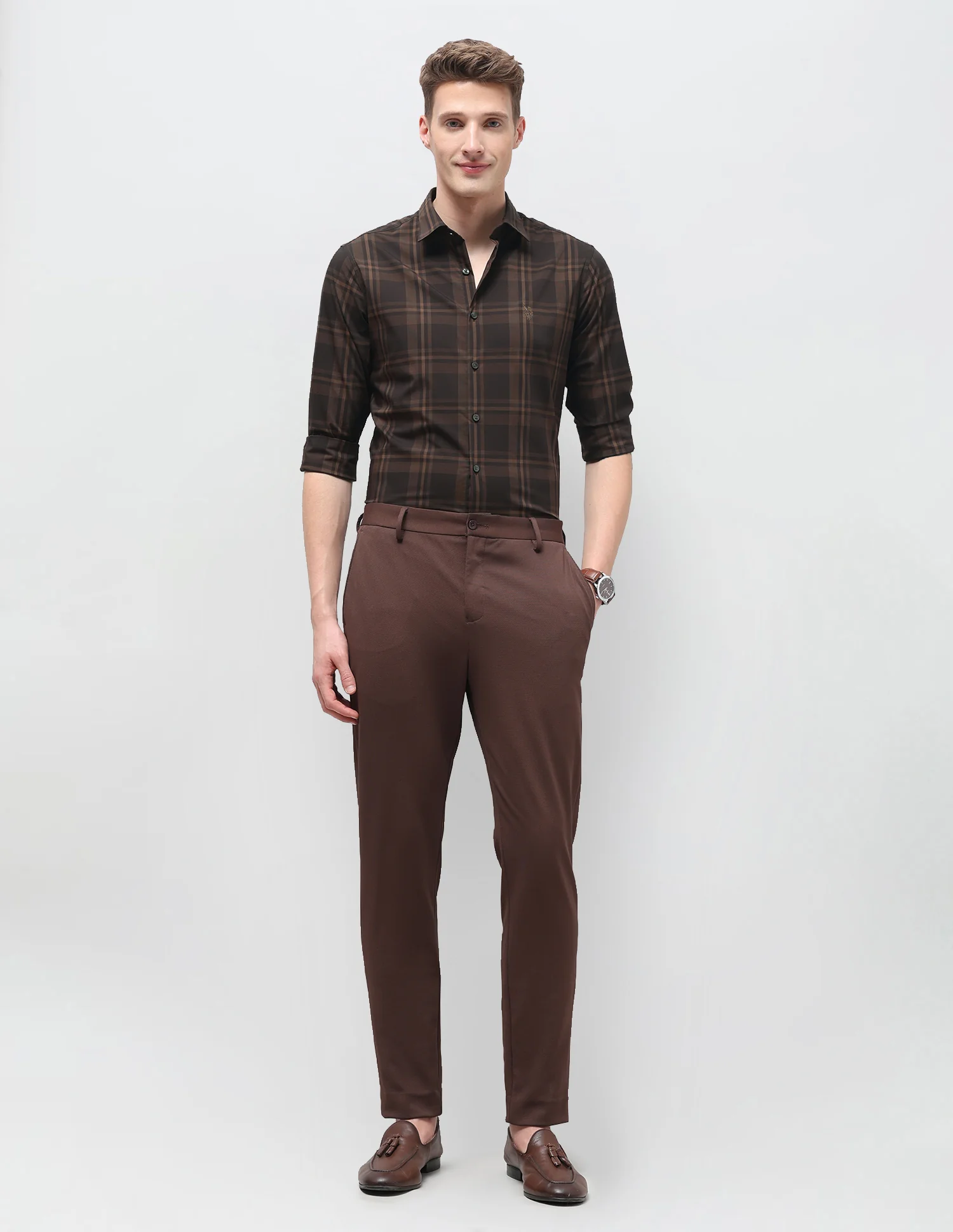 Plaid Checked Regular Fit Shirt - Image 3