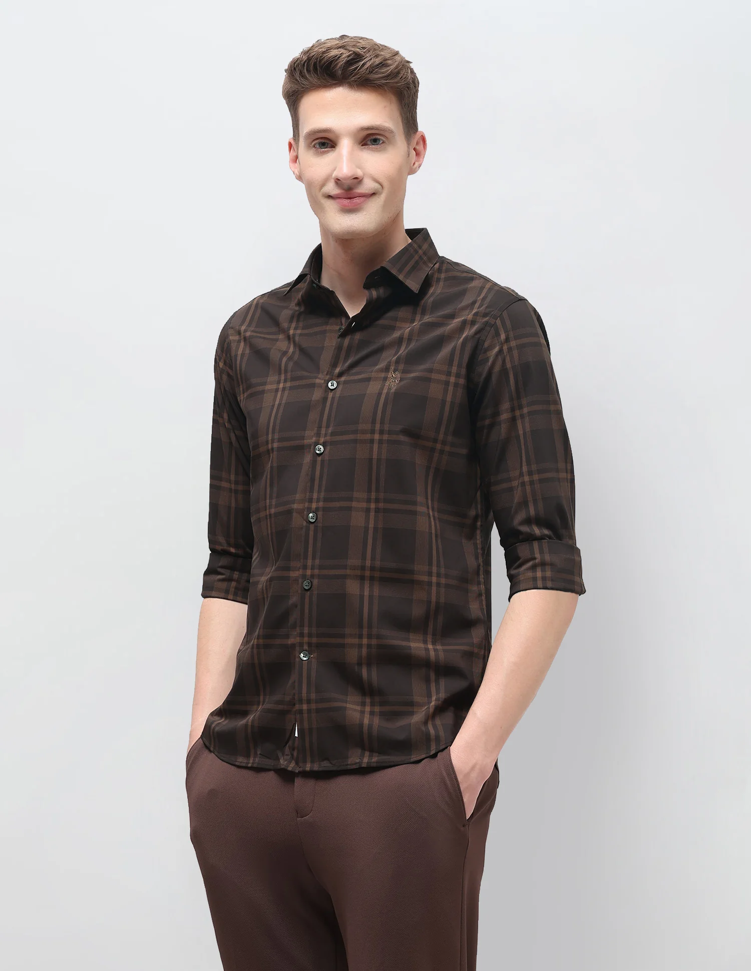 Plaid Checked Regular Fit Shirt - Image 4