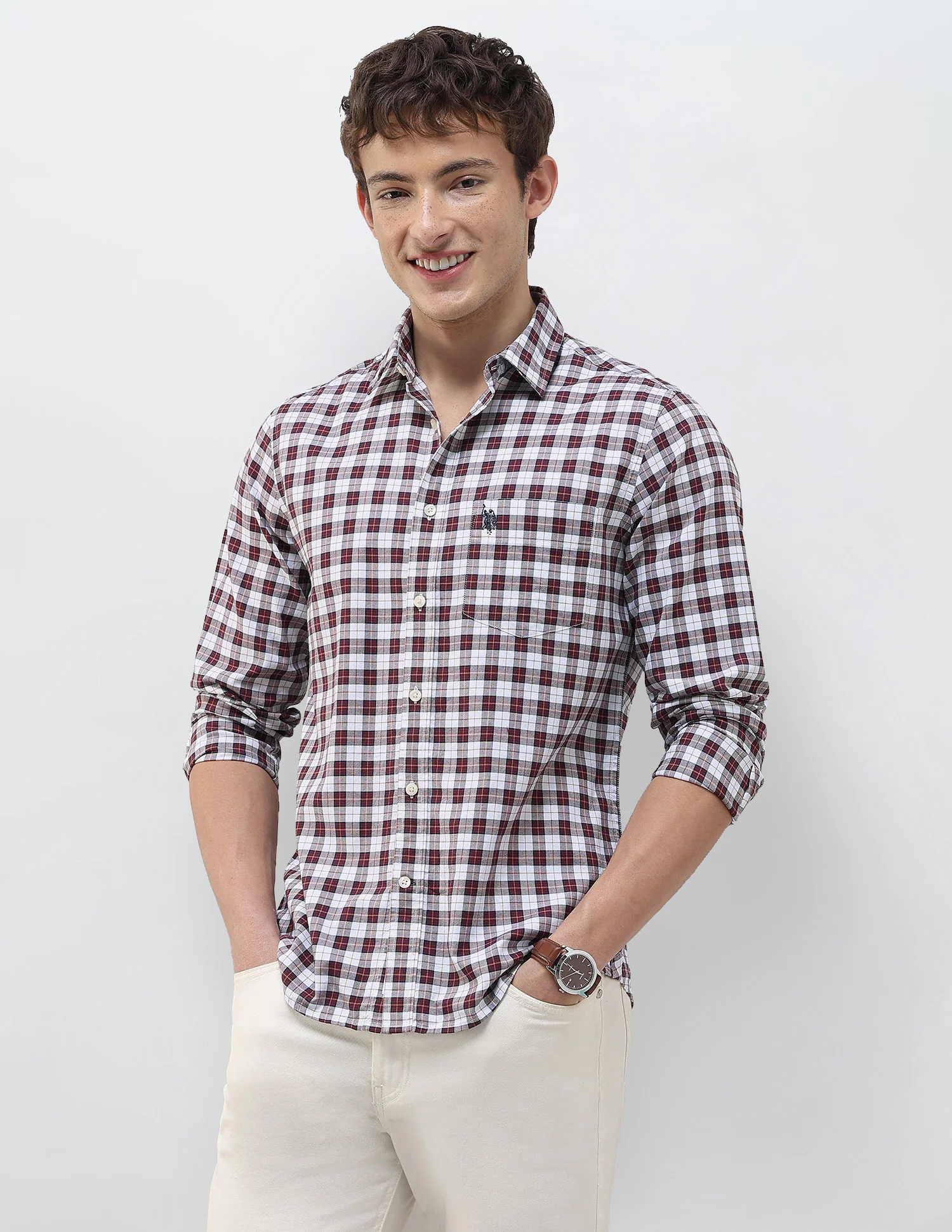 Plaid Checked Regular Fit Shirt