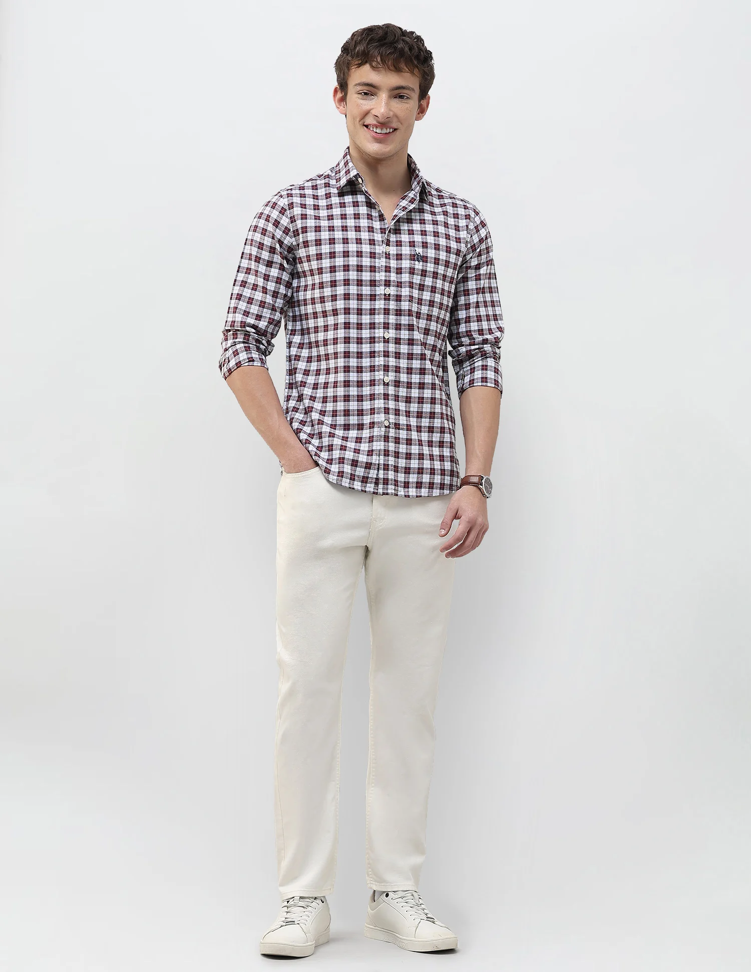 Plaid Checked Regular Fit Shirt - Image 3