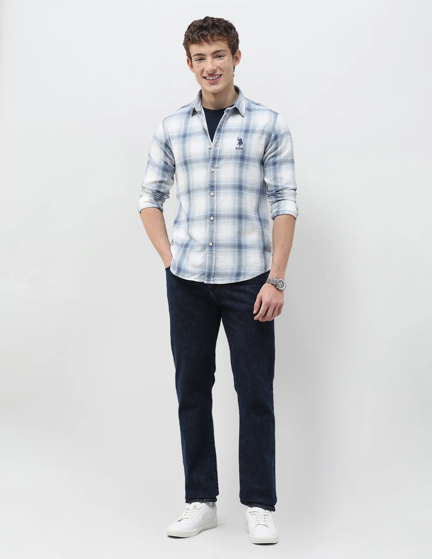 Plaid Checked Regular Fit Shirt - Image 3