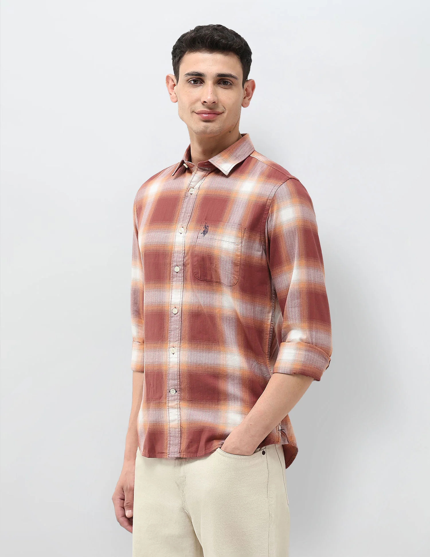 Plaid Checked Regular Fit Shirt - Image 4
