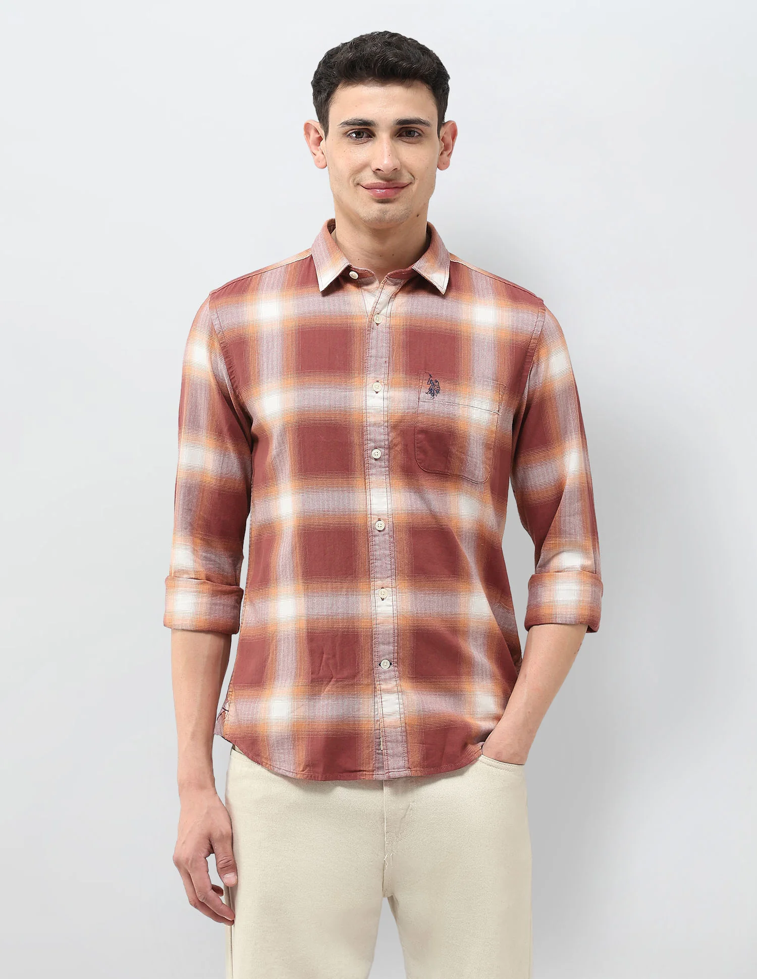 Plaid Checked Regular Fit Shirt - Image 6