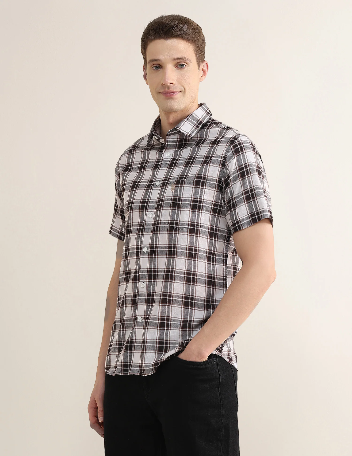 Plaid Checked Regular Fit Shirt - Image 4