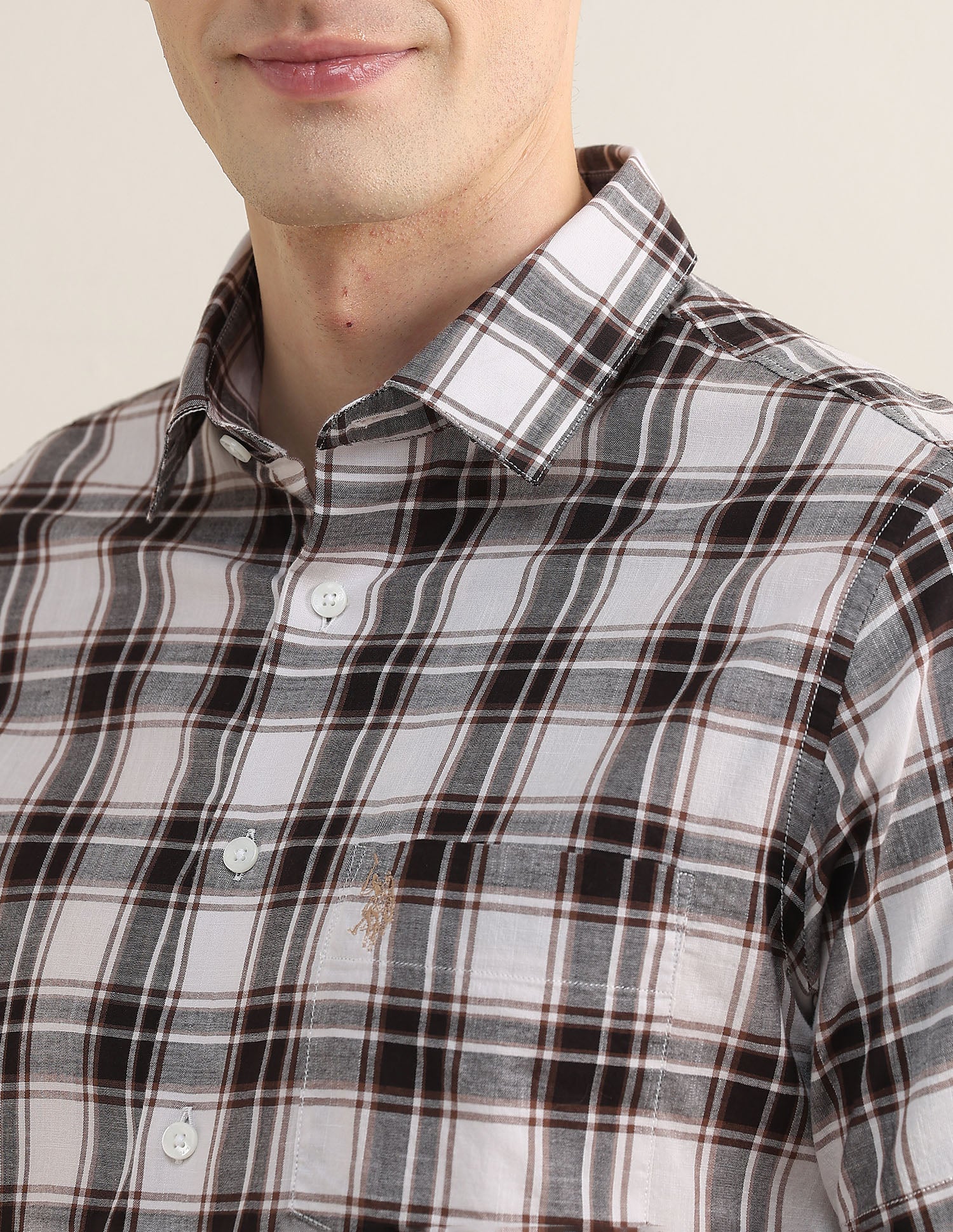 Plaid Checked Regular Fit Shirt - Image 7