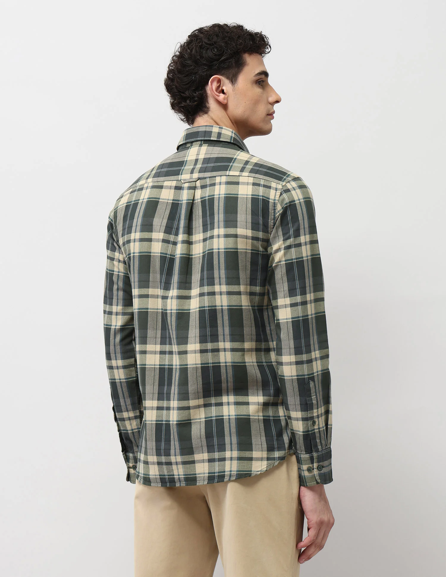 Plaid Checked Tailored Fit Shirt - Image 5