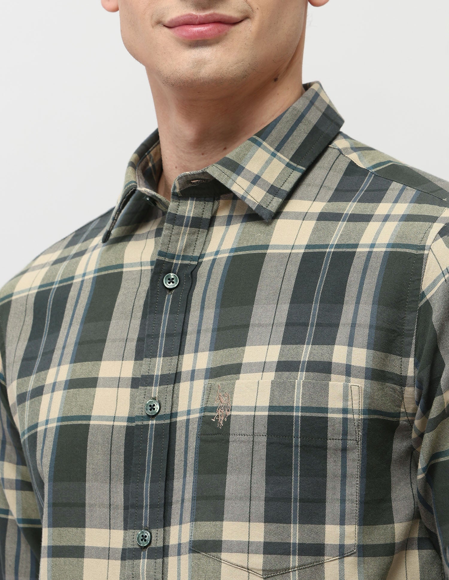 Plaid Checked Tailored Fit Shirt - Image 7