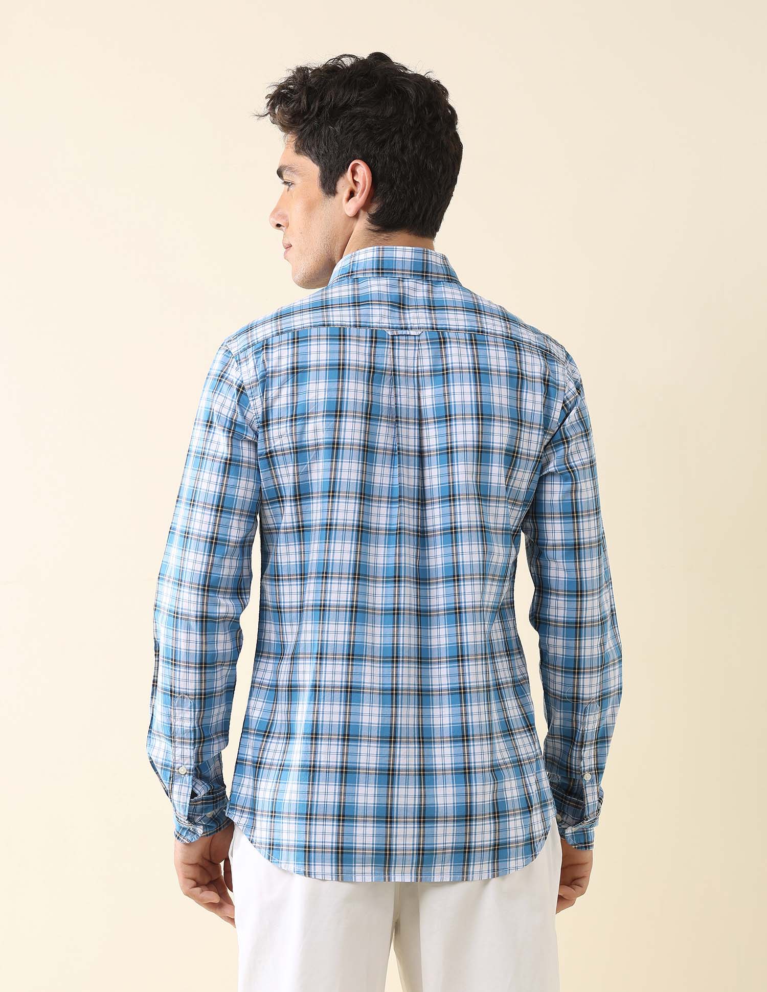 Plaid Checked Tailored Fit Shirt - Image 5