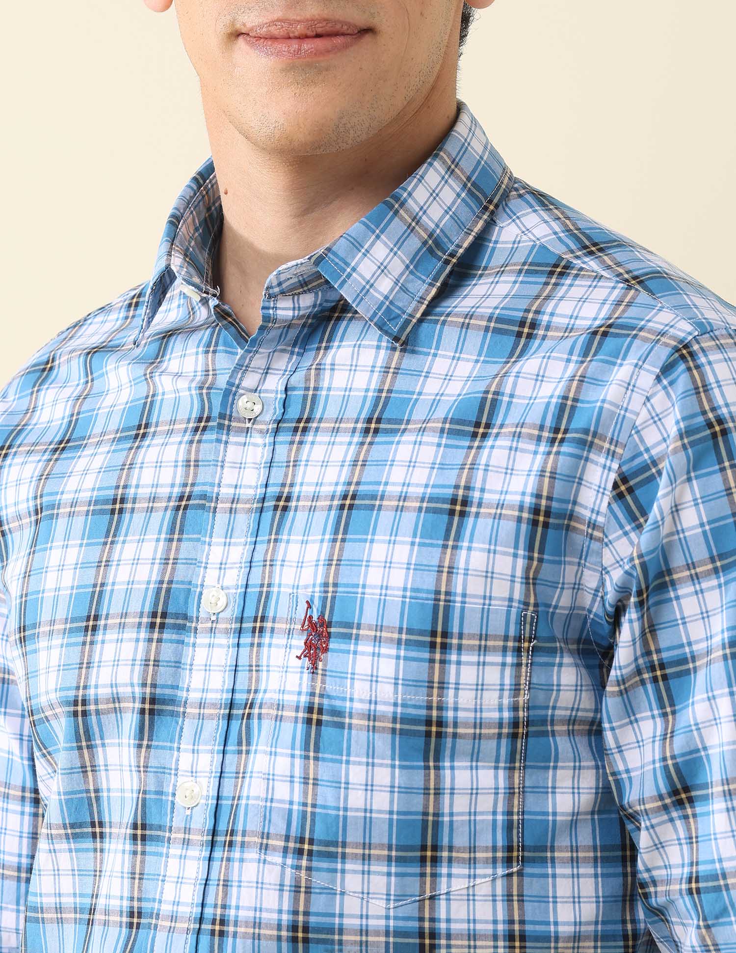 Plaid Checked Tailored Fit Shirt - Image 7