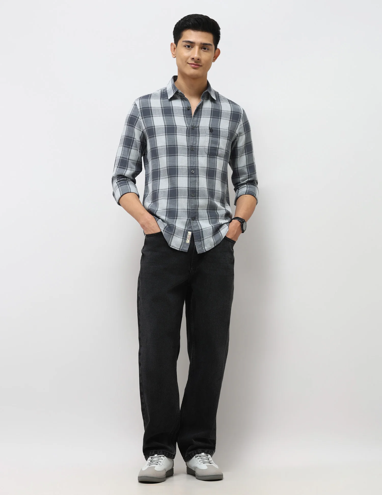 Plaid Checked Twill Shirt - Image 3