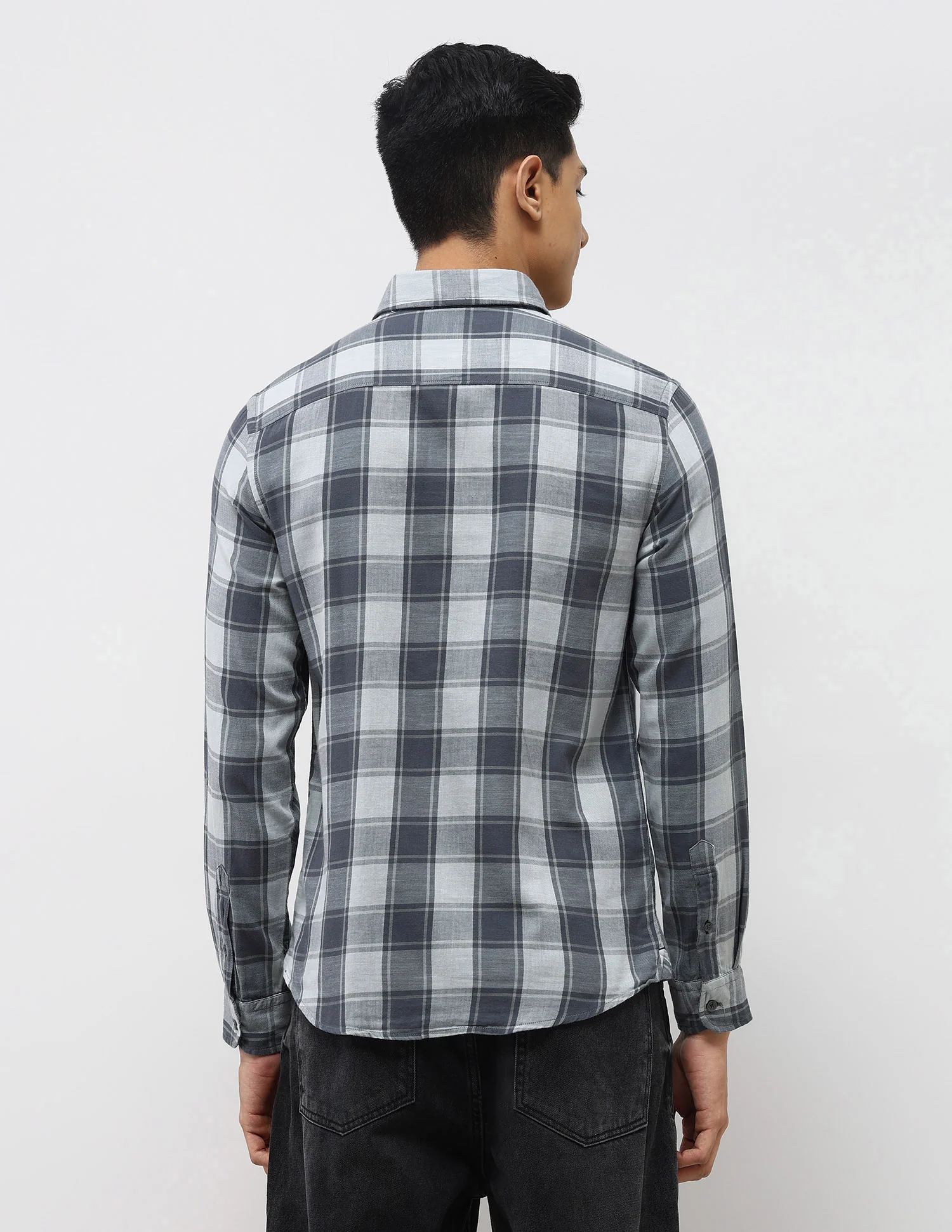 Plaid Checked Twill Shirt - Image 5