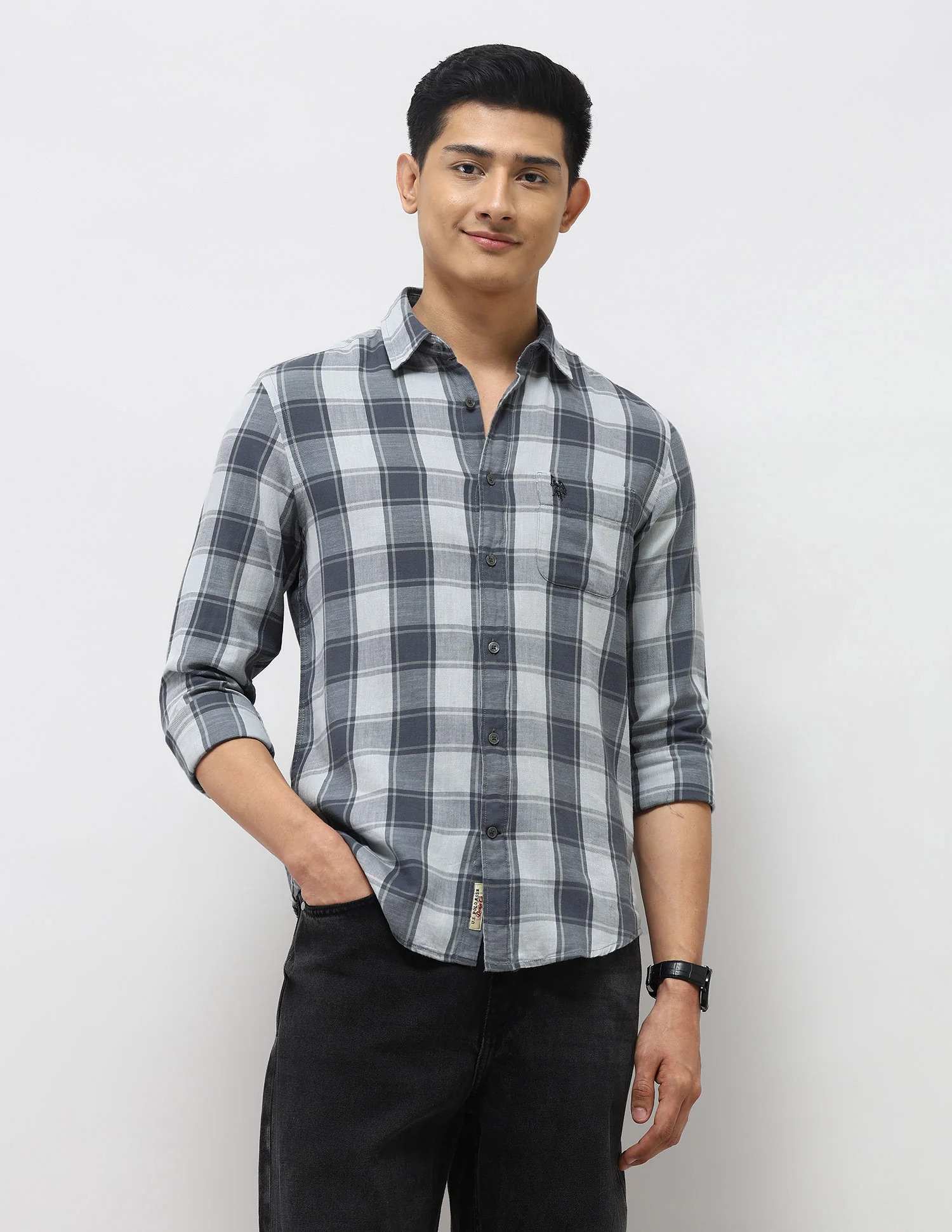 Plaid Checked Twill Shirt - Image 6