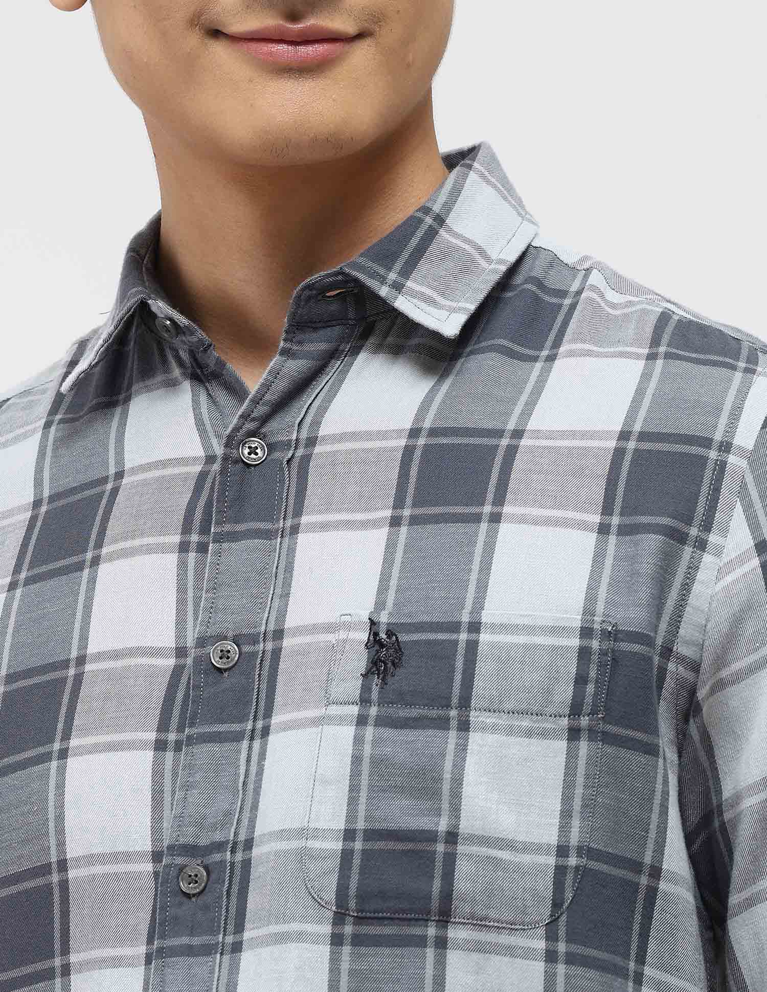 Plaid Checked Twill Shirt - Image 7