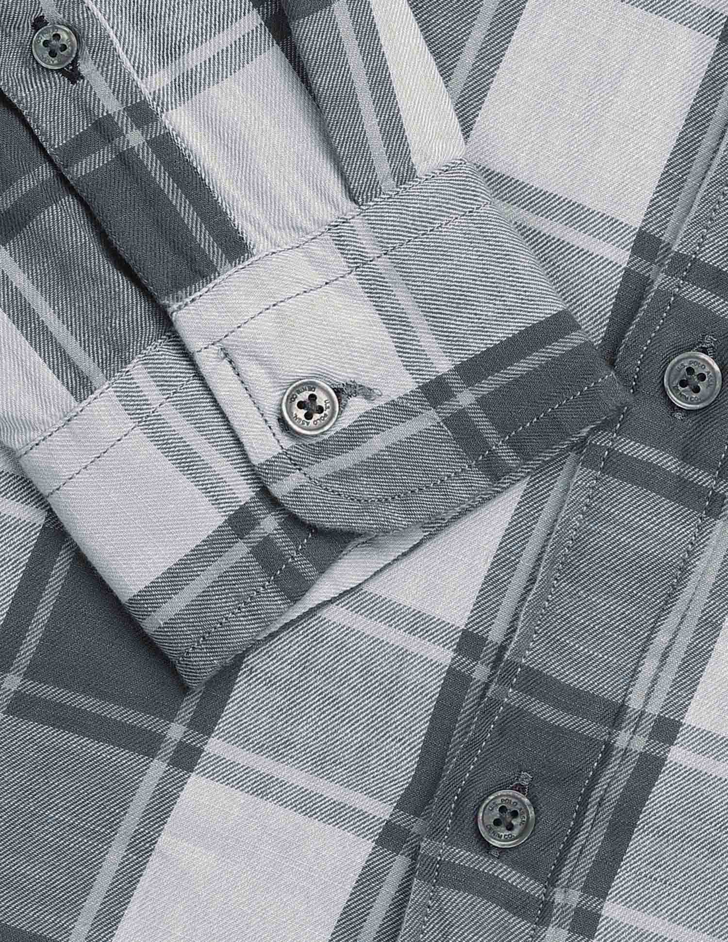 Plaid Checked Twill Shirt - Image 8
