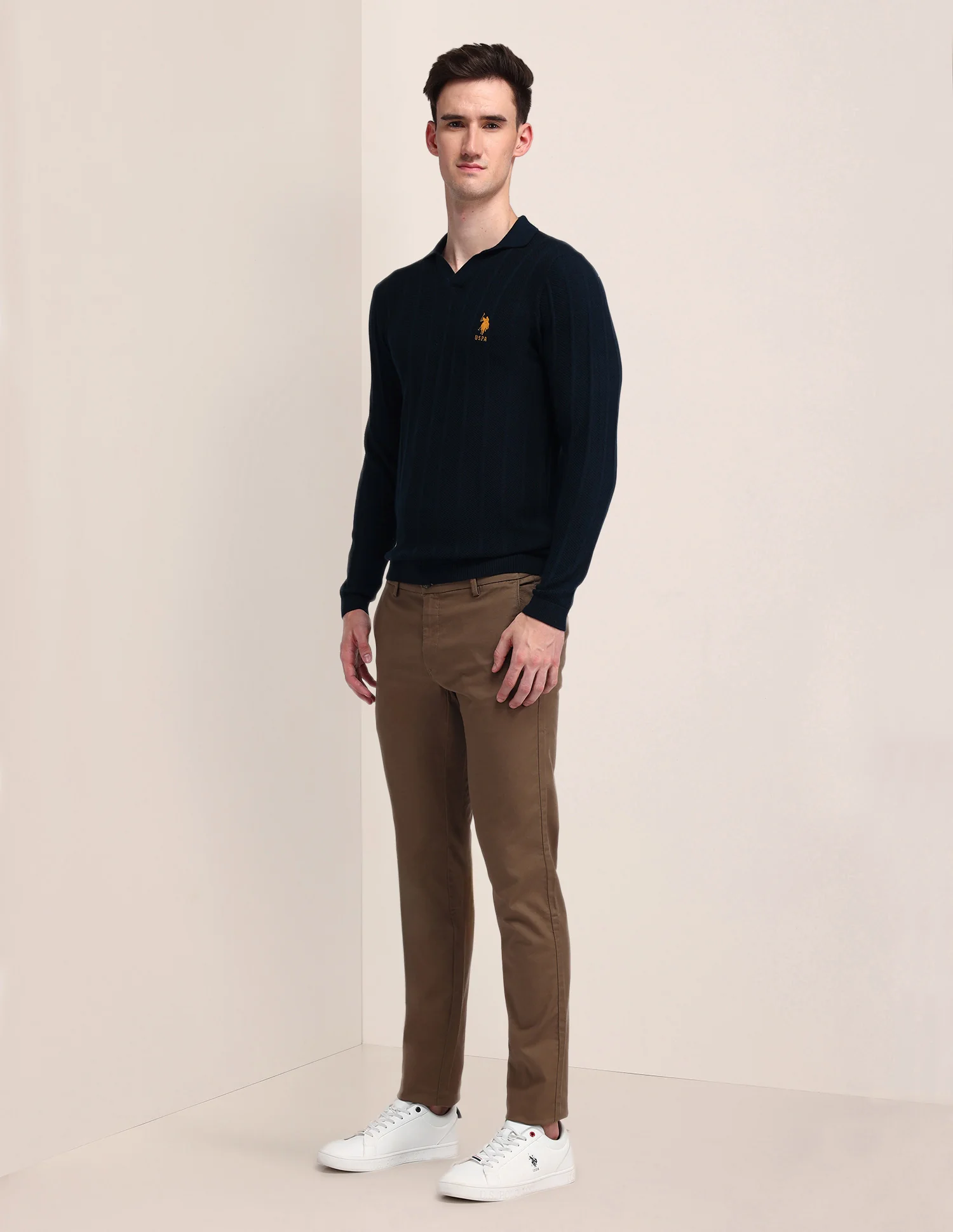 Polo Neck Textured Sweater - Image 3