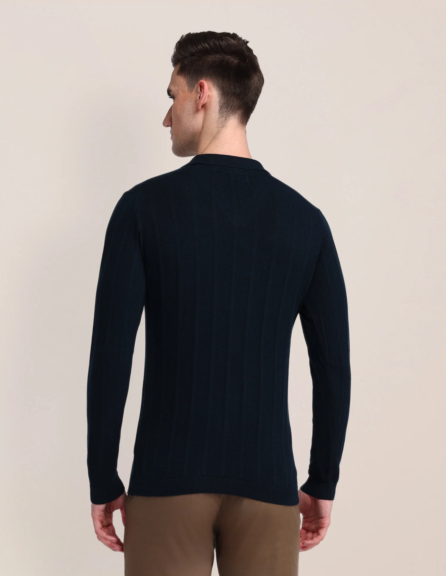 Polo Neck Textured Sweater - Image 5