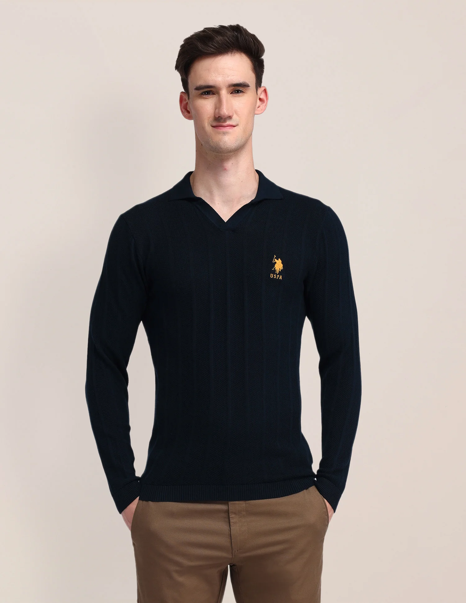 Polo Neck Textured Sweater - Image 6