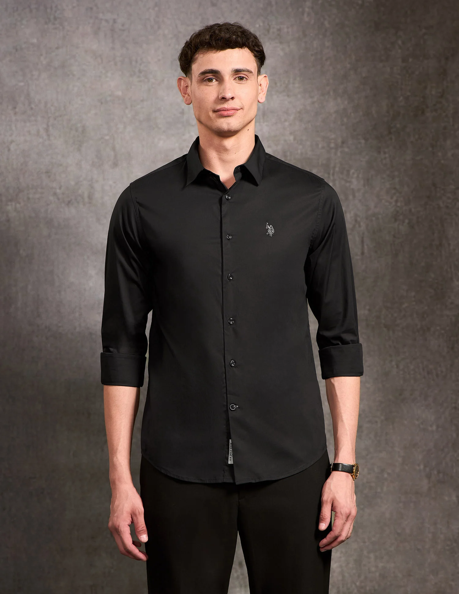 Poplin Black & Gold Shirt - Image 6